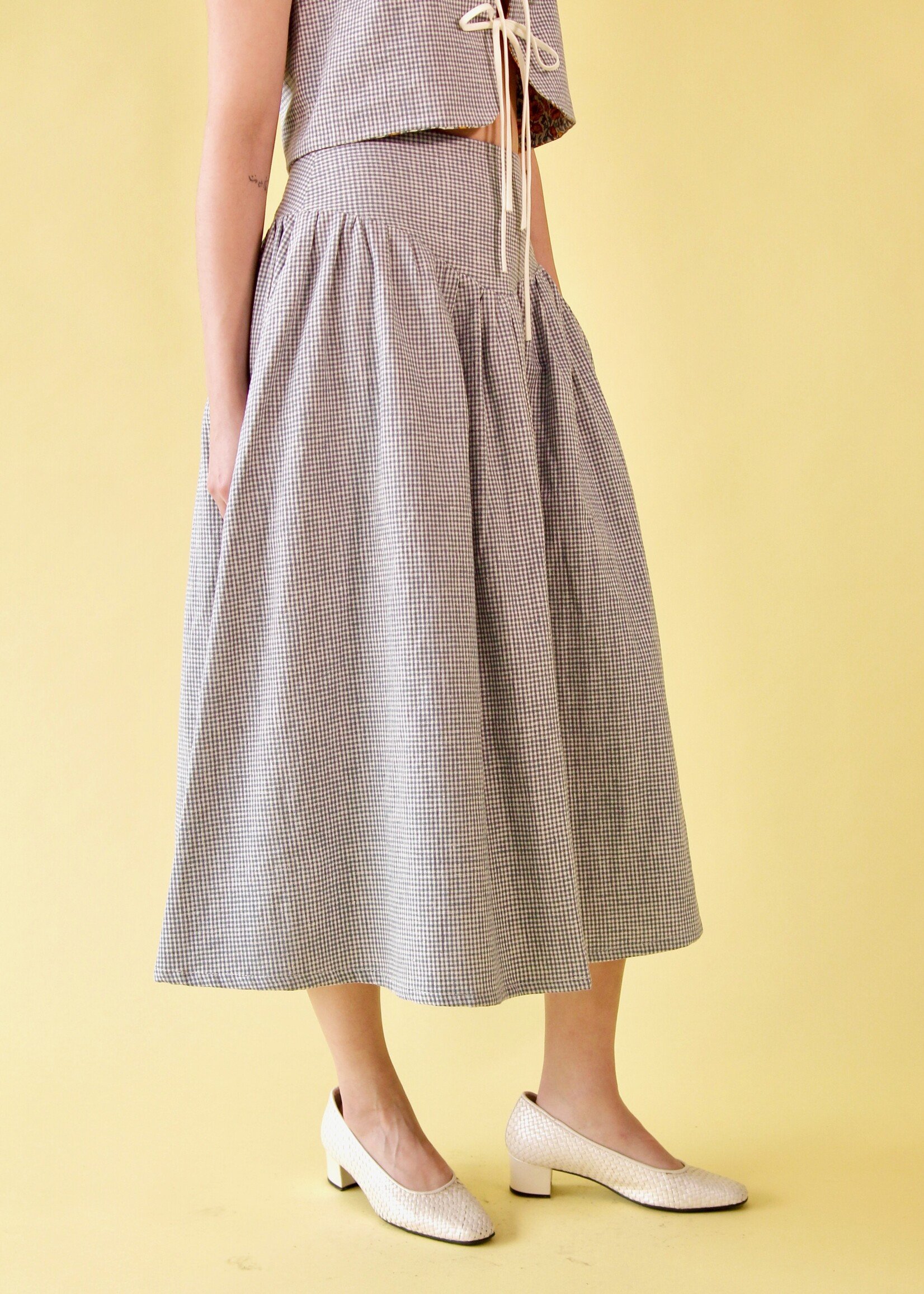Studio Citizen Studio Citizen Maiden Skirt in Blue Gingham