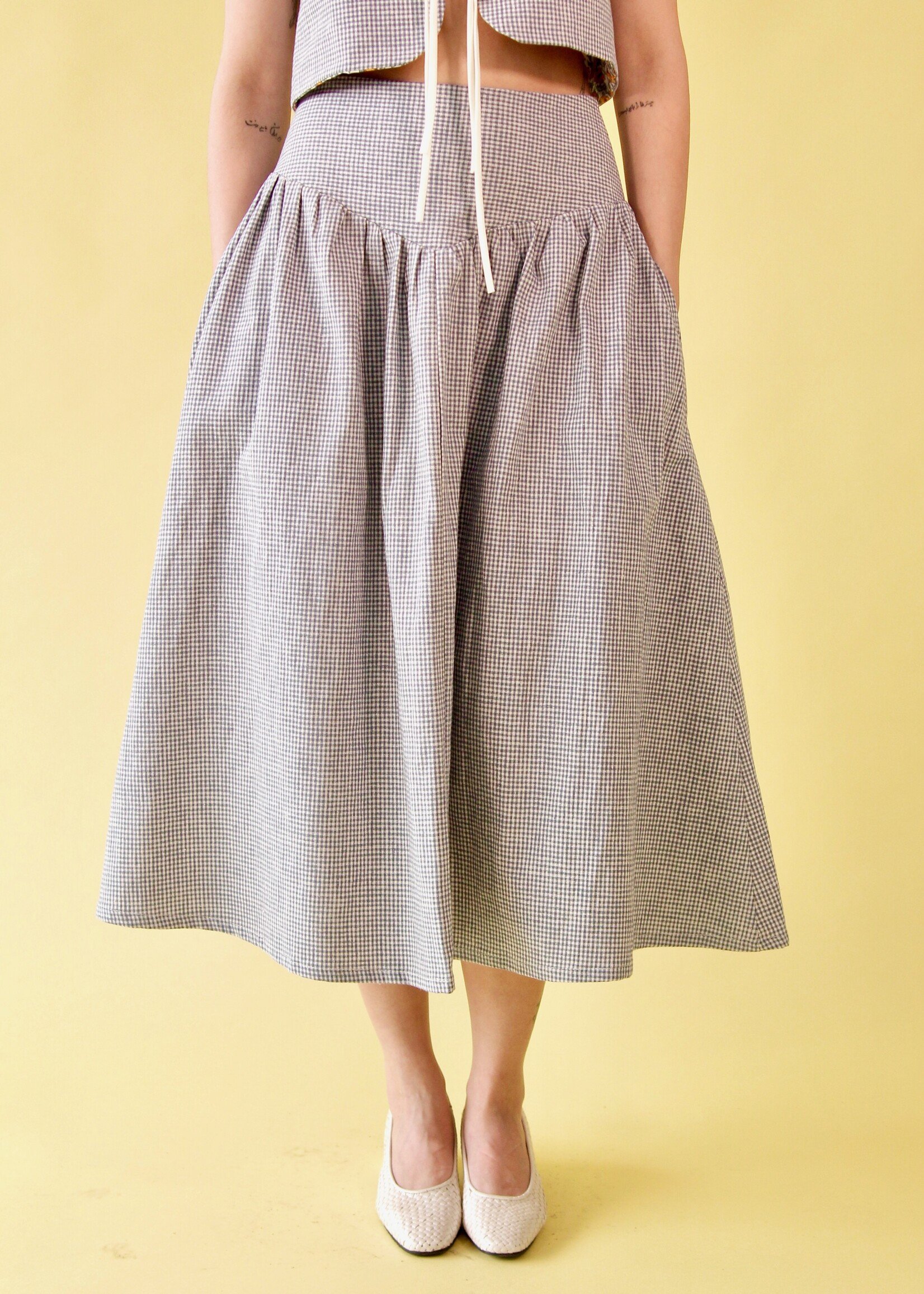 Studio Citizen Studio Citizen Maiden Skirt in Blue Gingham