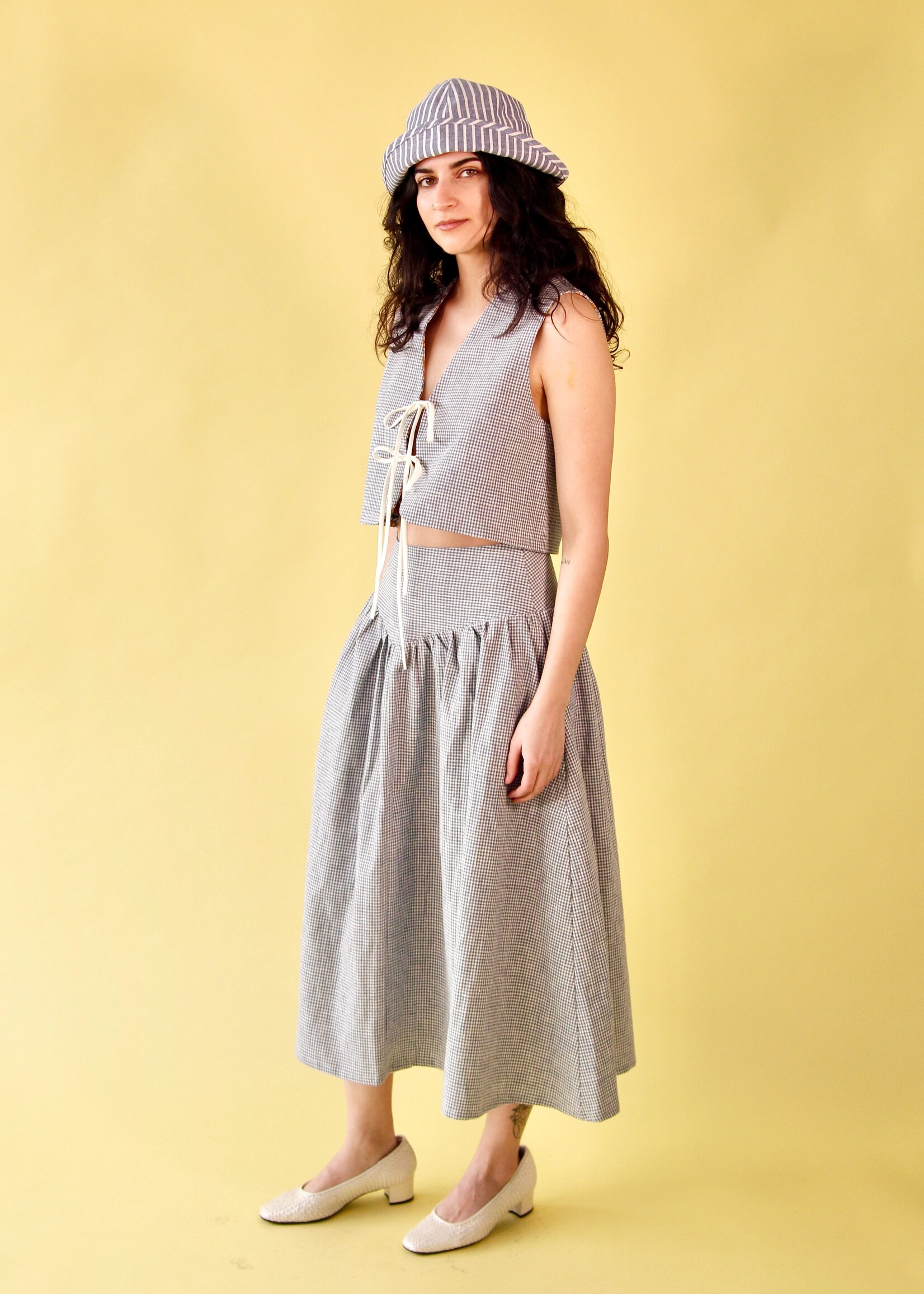 Studio Citizen Studio Citizen Maiden Skirt in Blue Gingham