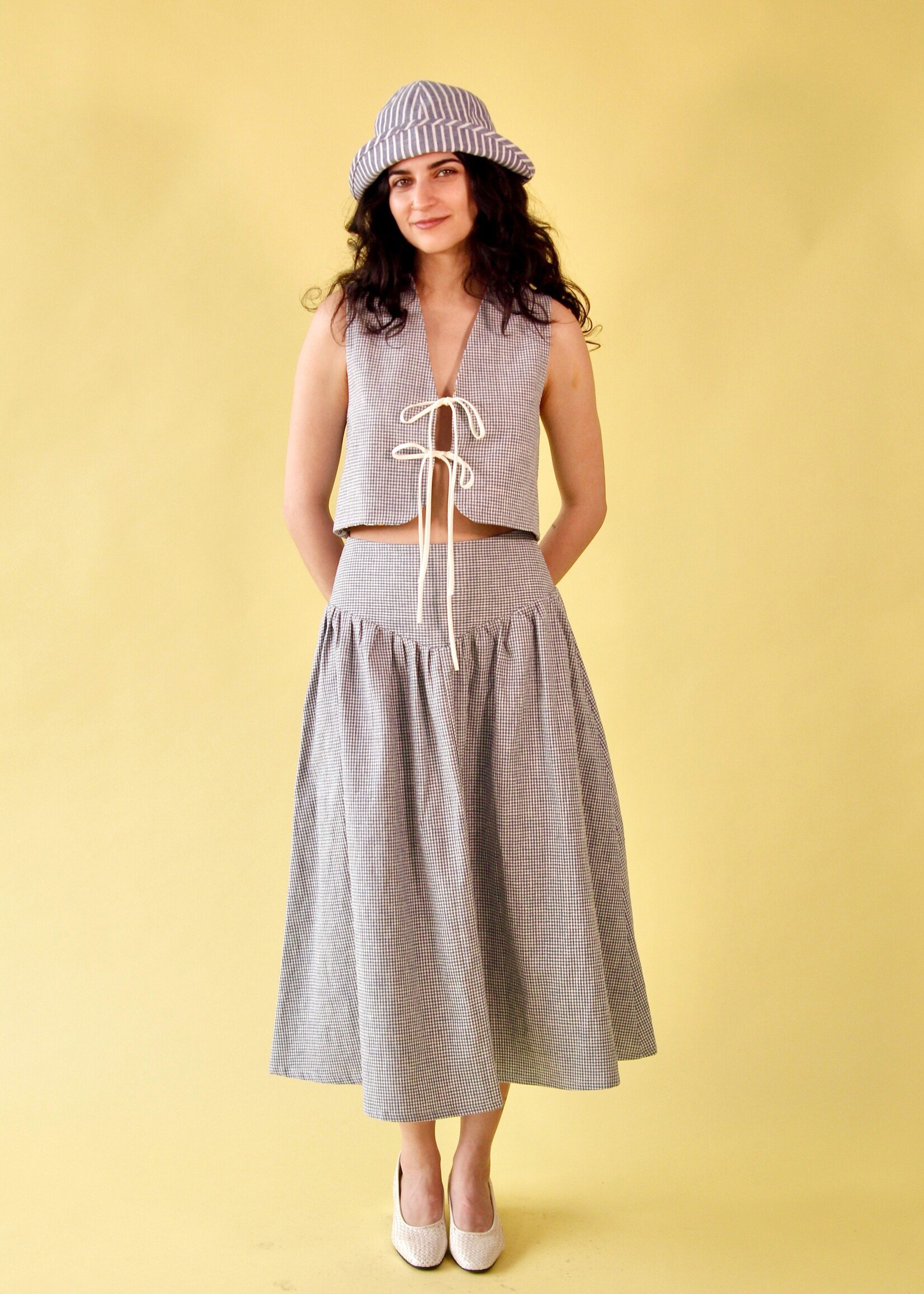 Studio Citizen Studio Citizen Maiden Skirt in Blue Gingham