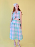 Studio Citizen Studio Citizen Maiden Skirt in Pink and Turquoise Check