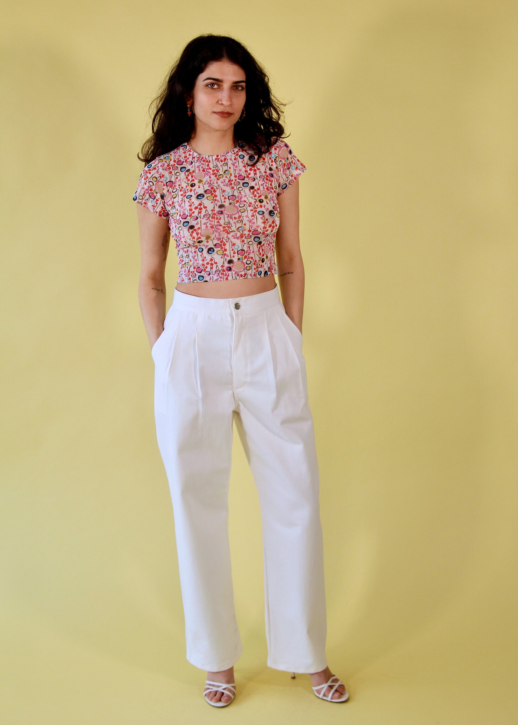 Studio Citizen Studio Citizen Pleated Pants - White Denim
