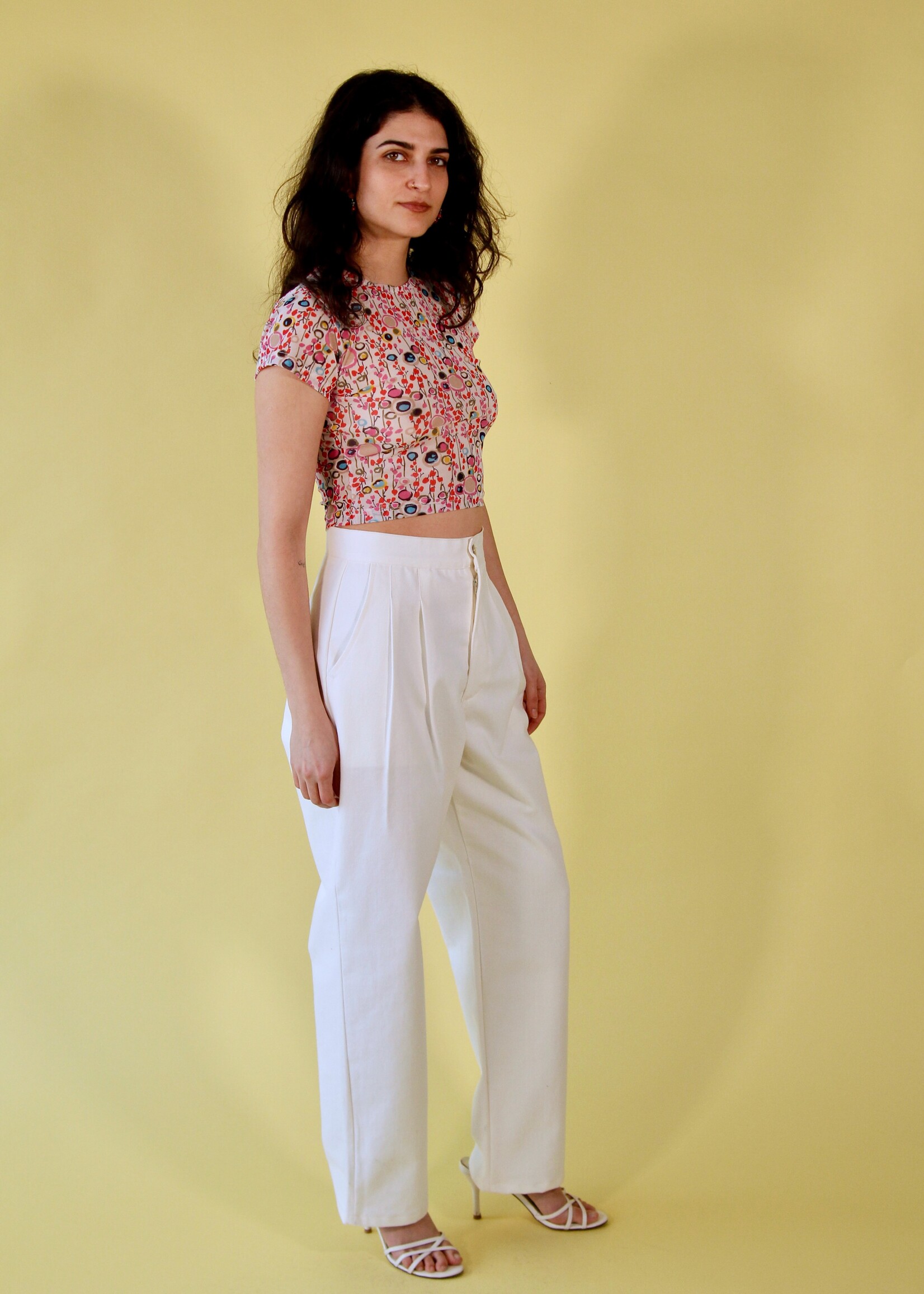 Studio Citizen Studio Citizen Pleated Pants - White Denim