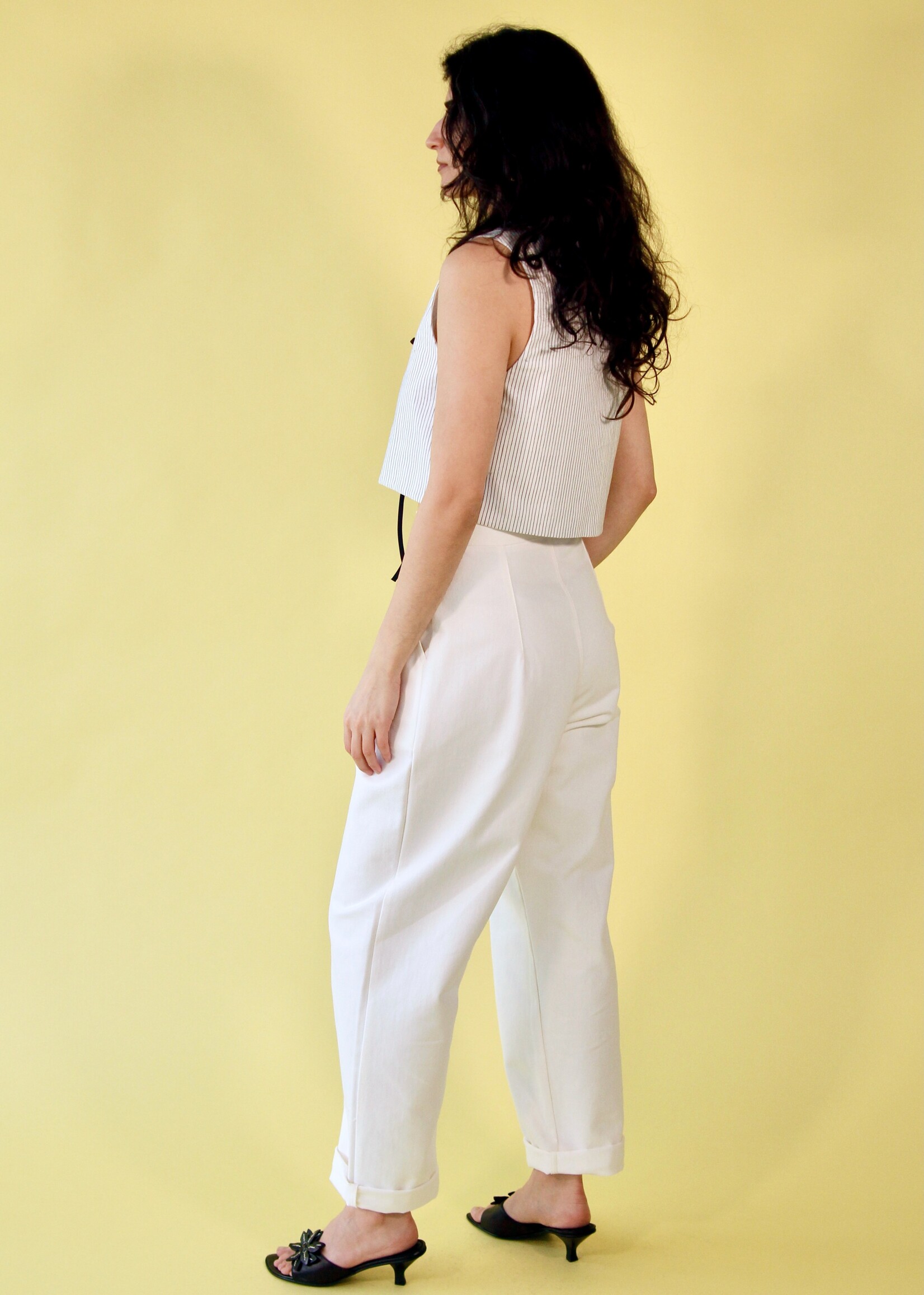 Studio Citizen Studio Citizen Pleated Pants - White Denim