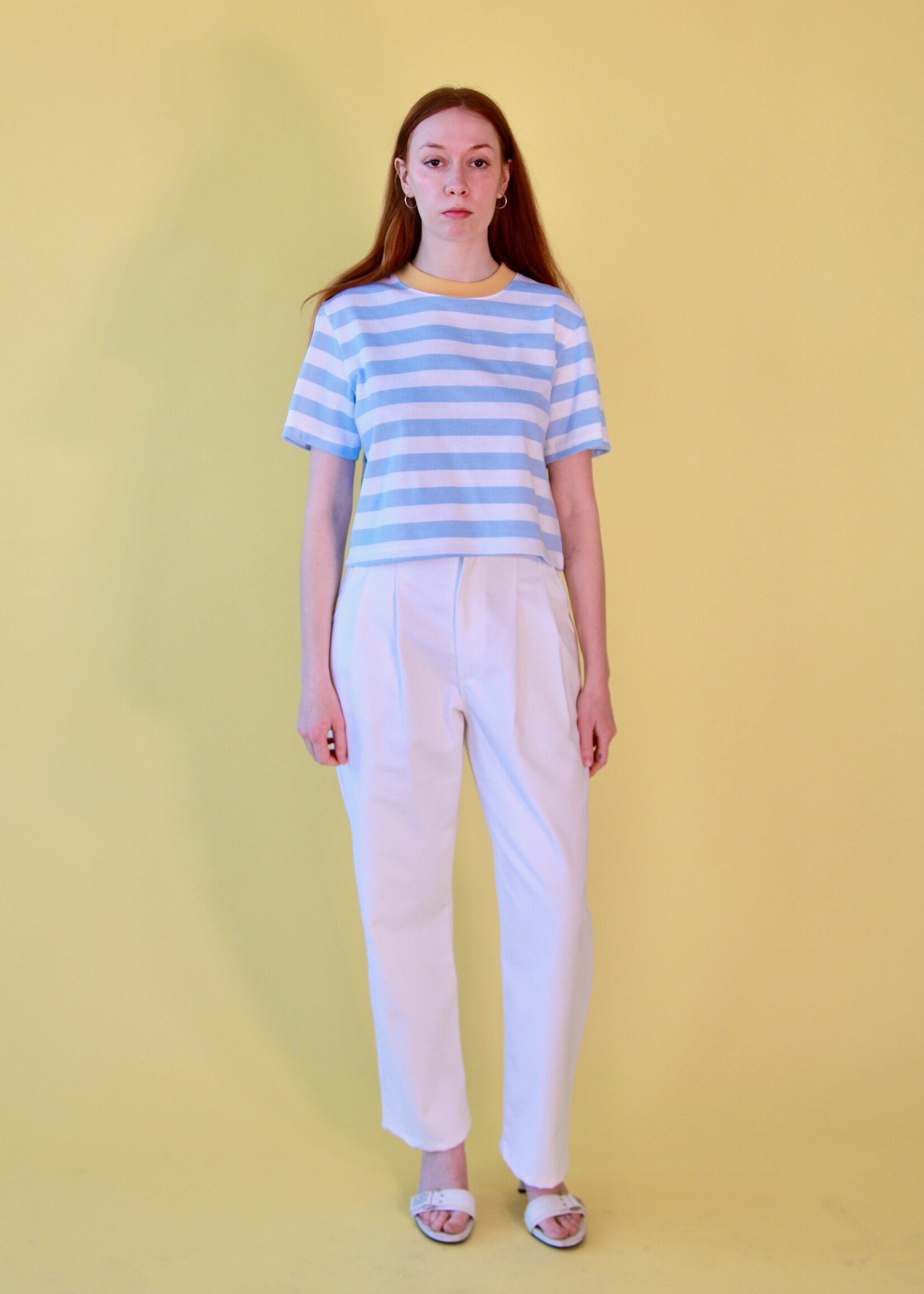 Studio Citizen Studio Citizen Pleated Pants - White Denim