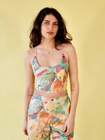 Studio Citizen Maiden Top in Reversible Tropical Flower and Beige Stripe