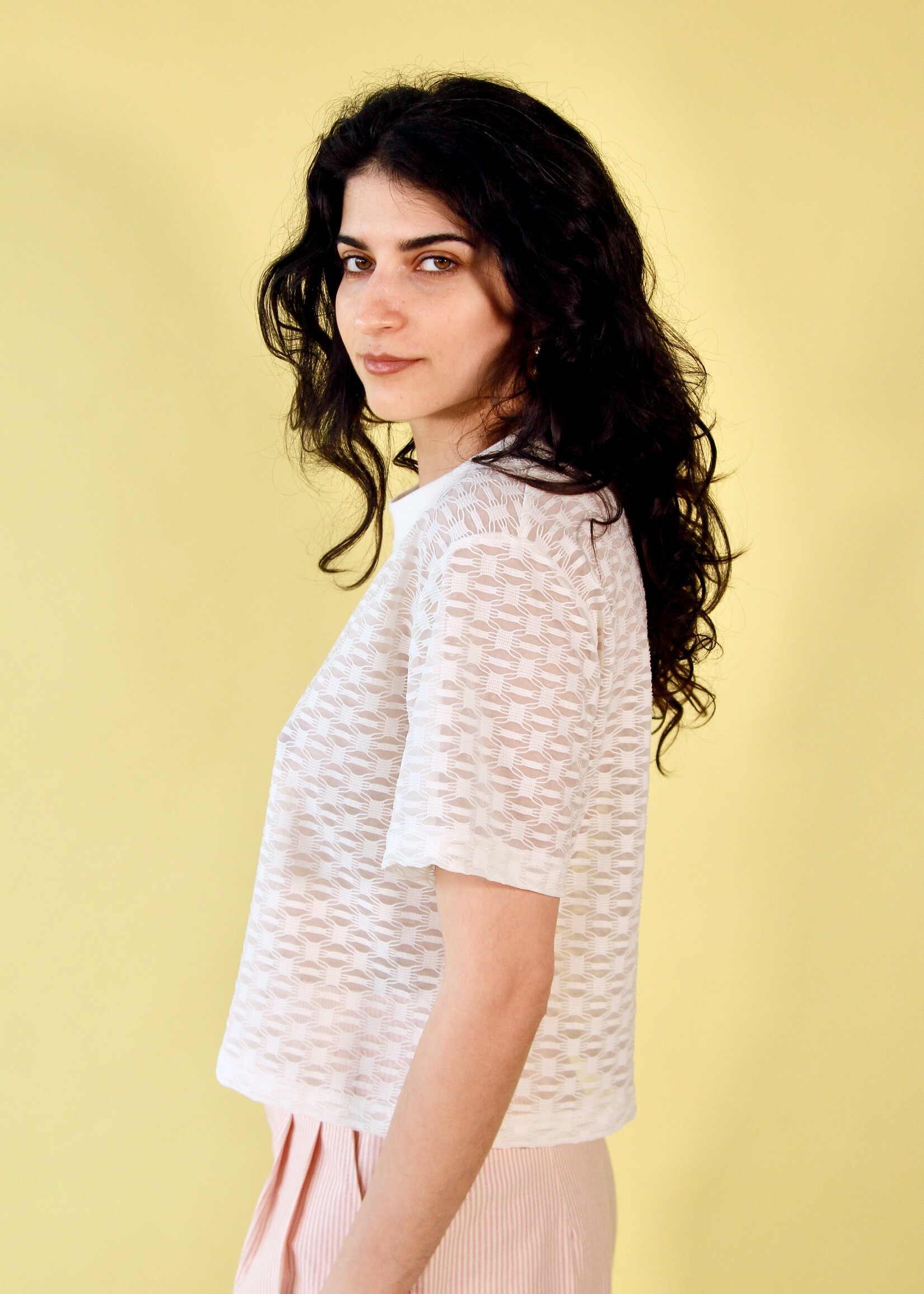 Studio Citizen Studio Citizen Perfect Tee in Cream Mesh