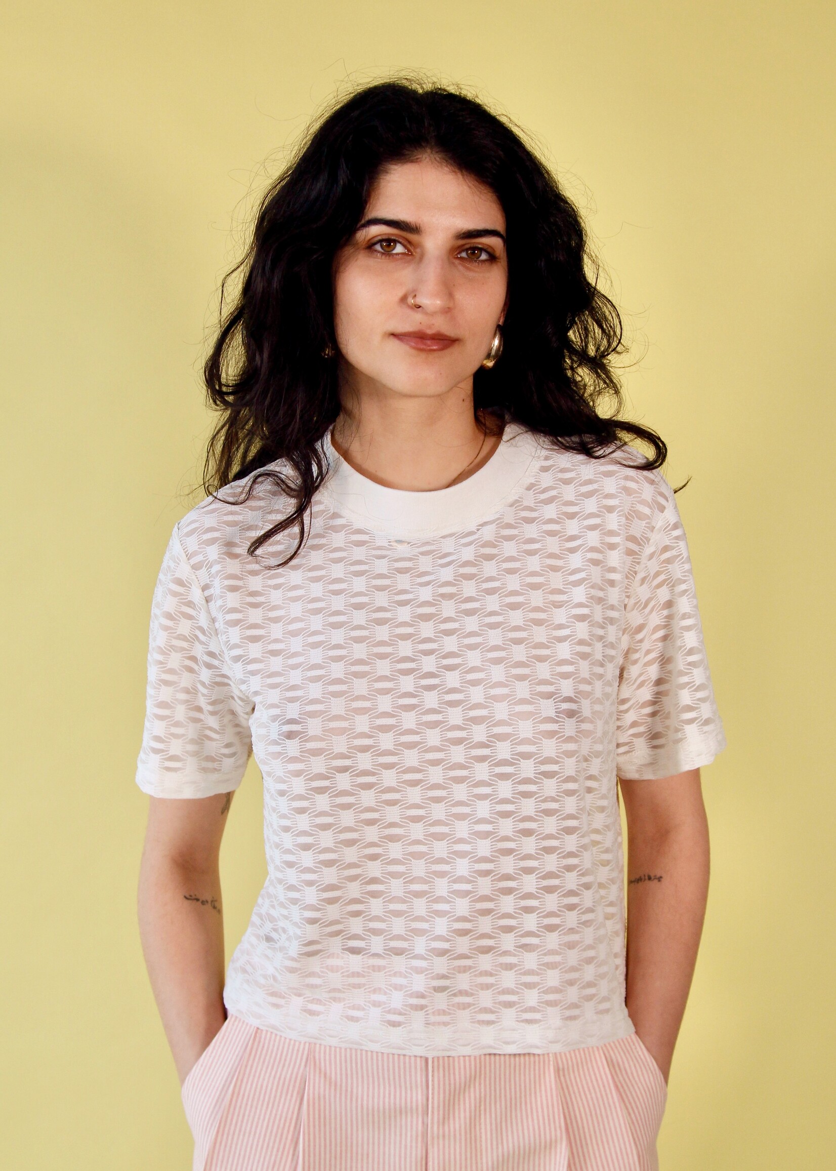 Studio Citizen Studio Citizen Perfect Tee in Cream Mesh