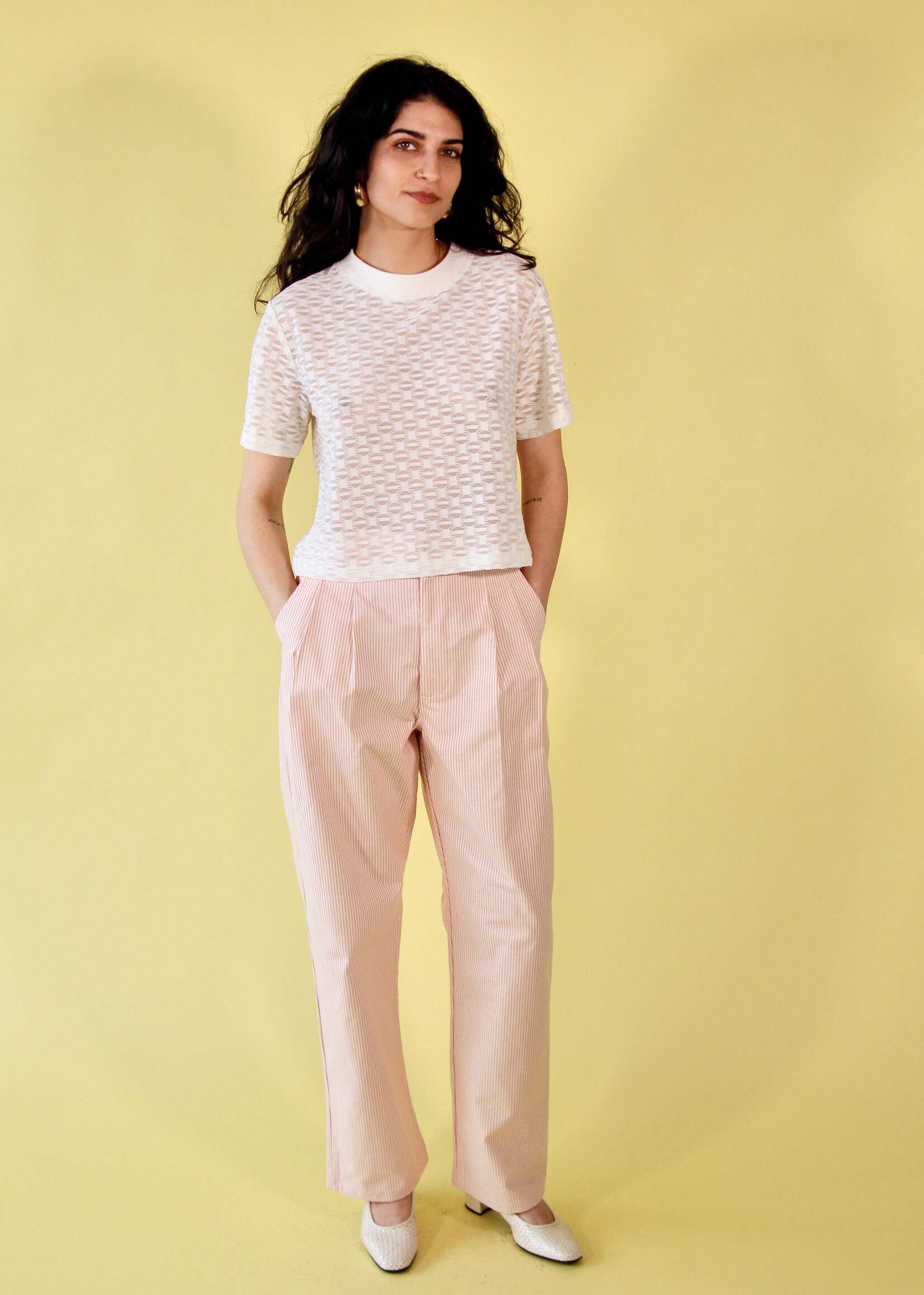 Studio Citizen Studio Citizen Perfect Tee in Cream Mesh