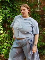 Studio Citizen Upcycled Sailor Top - Blue Stripe XL