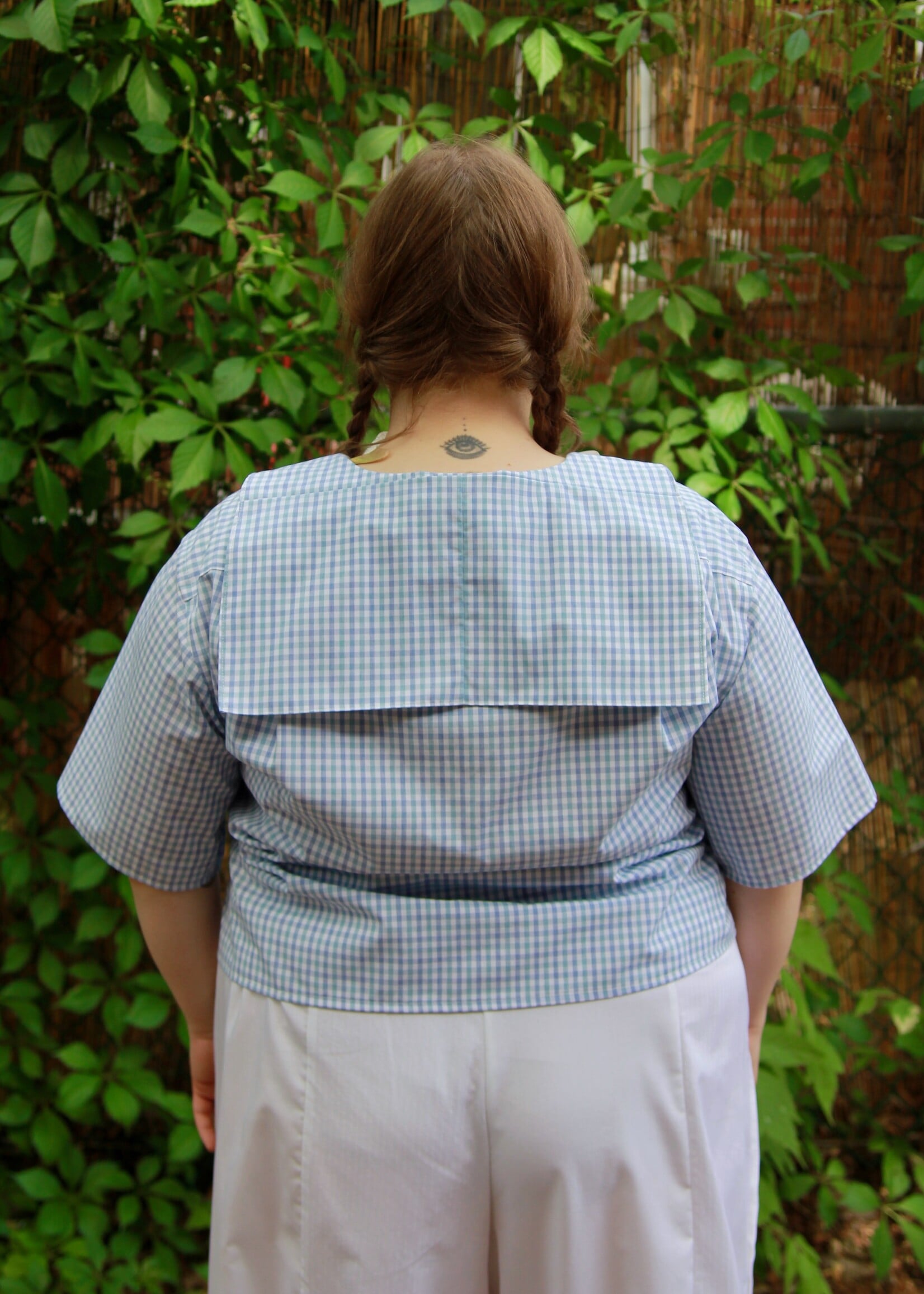 Studio Citizen Studio Citizen Upcycled Sailor Top - Blue Gingham XL