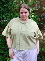 Studio Citizen Upcycled Sailor Top - Green Gingham XL