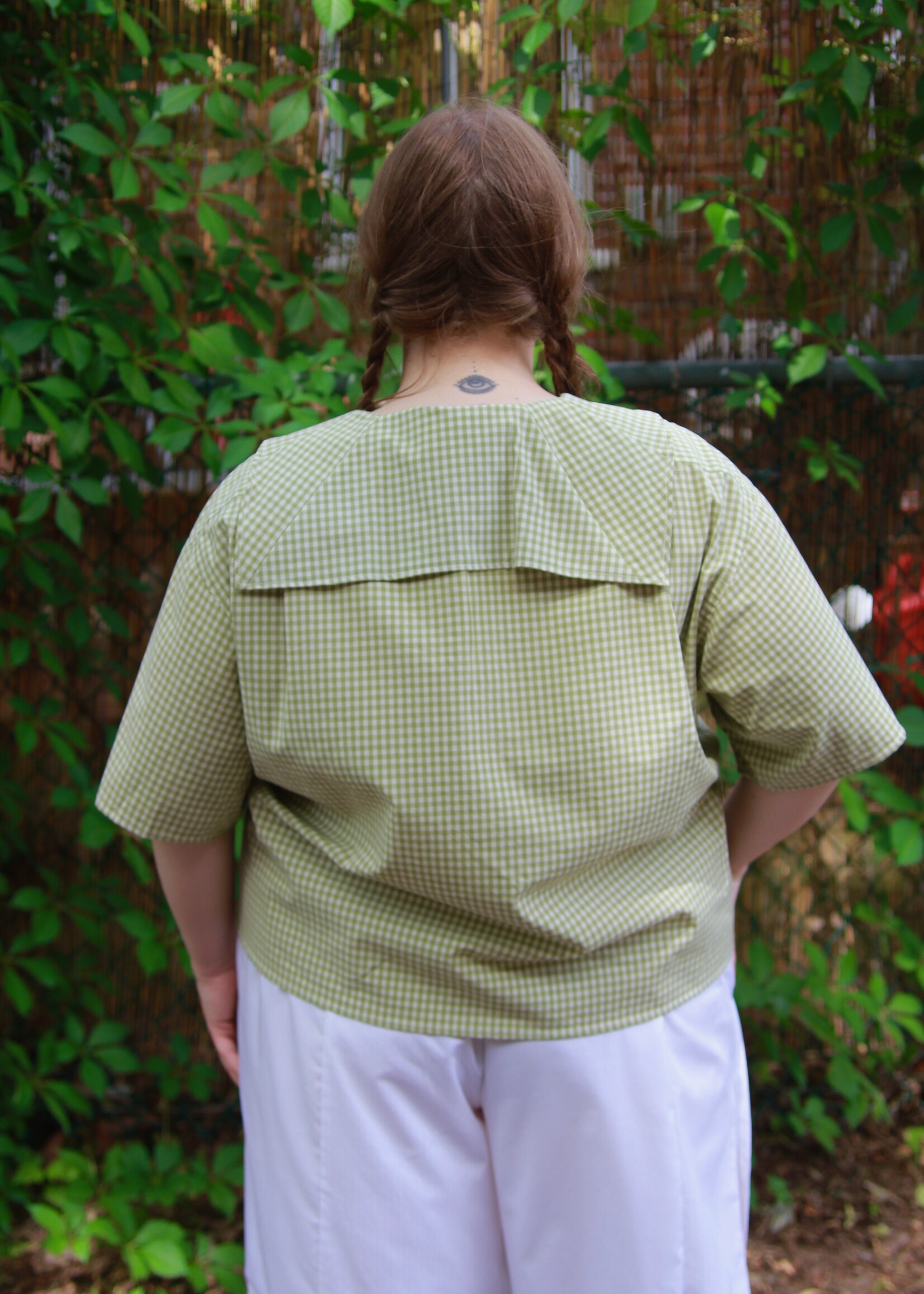 Studio Citizen Studio Citizen Upcycled Sailor Top - Green Gingham XL