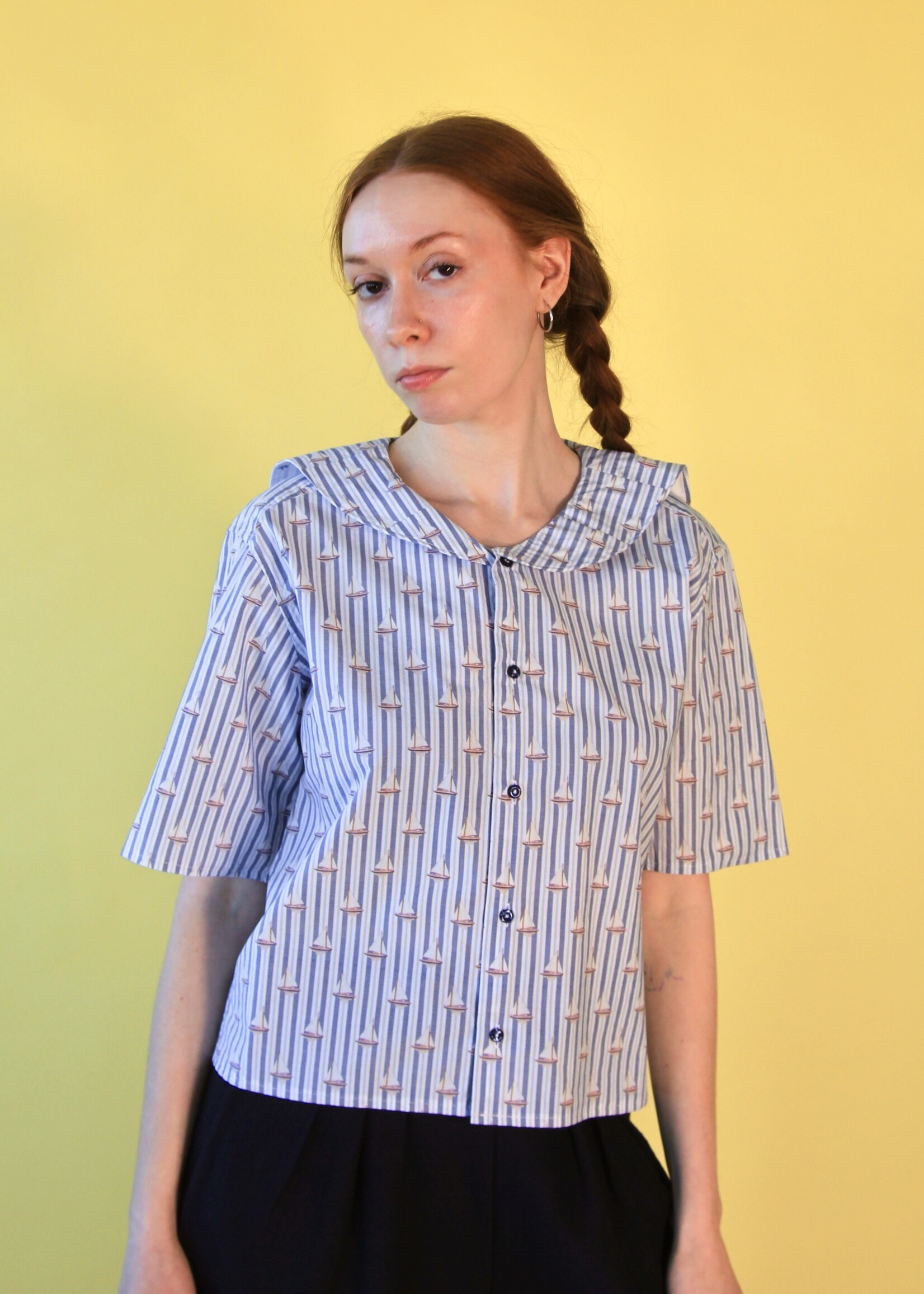 Studio Citizen Studio Citizen Upcycled Sailor Top - Stripes and Boats XS