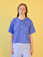 Studio Citizen Upcycled Sailor Top - Blue Basketweave S