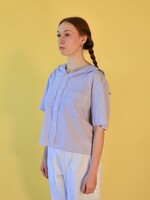 Studio Citizen Upcycled Sailor Top - Purple Plaid L