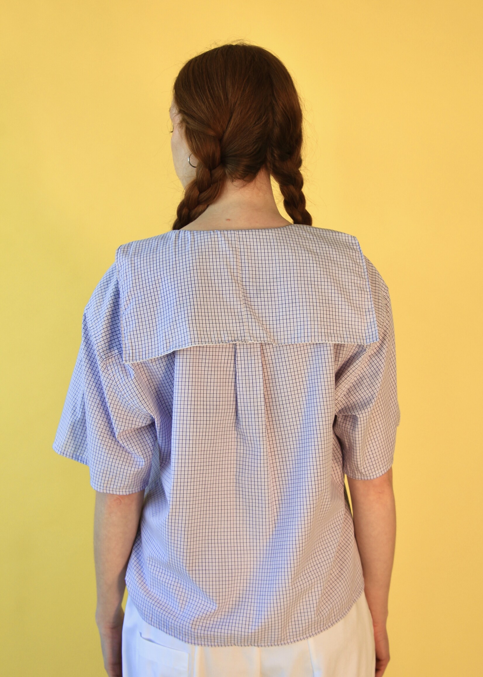 Studio Citizen Studio Citizen Upcycled Sailor Top - Purple Plaid L