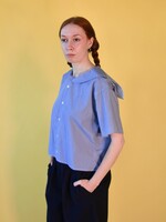 Studio Citizen Upcycled Sailor Top - Navy Gingham M