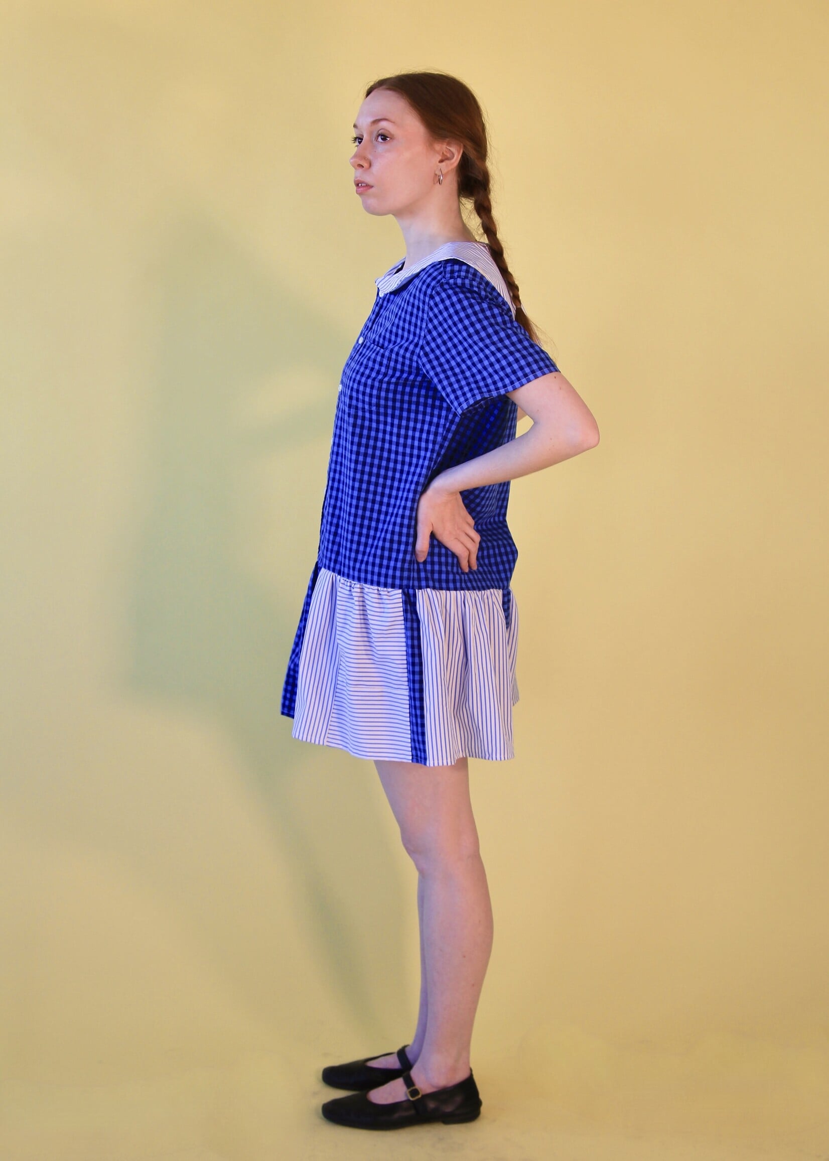 Studio Citizen Studio Citizen Upcycled Sailor Dress - Navy Gingham - S
