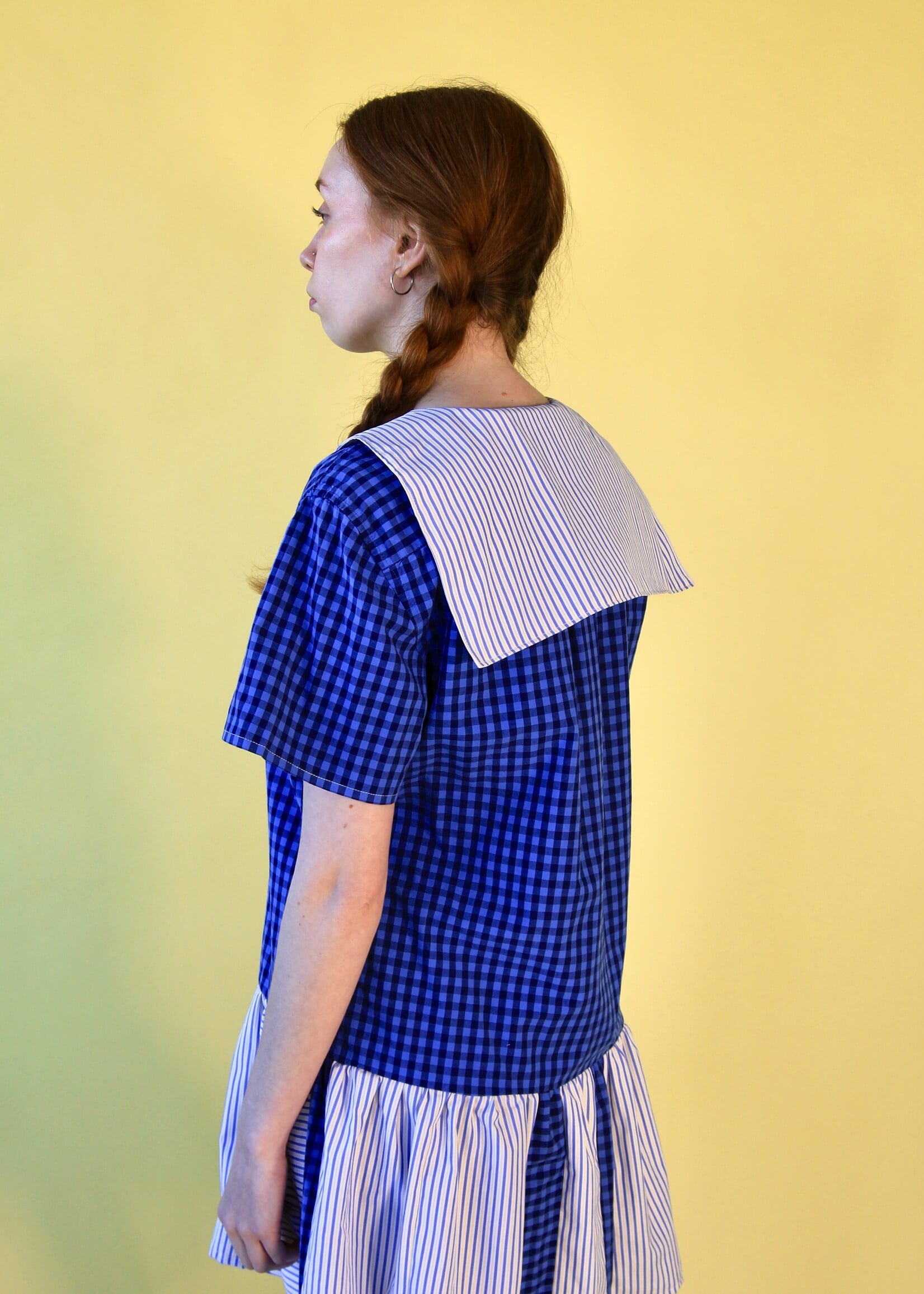 Studio Citizen Studio Citizen Upcycled Sailor Dress - Navy Gingham - S