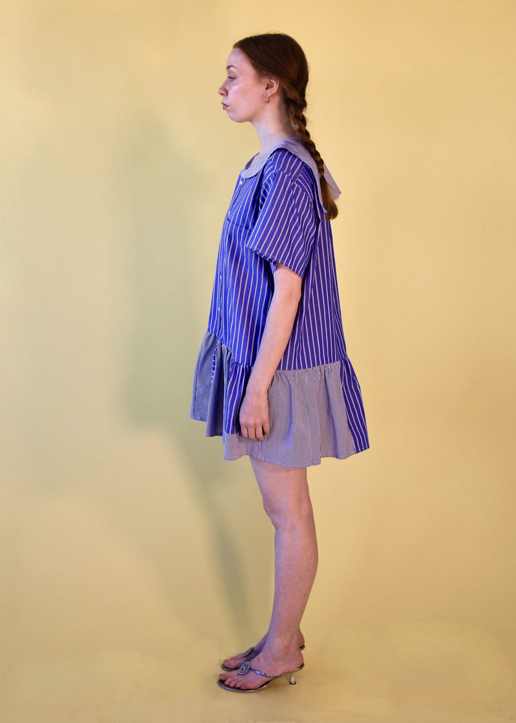 Studio Citizen Studio  Citizen Upcycled Sailor Dress - Blue Stripe L