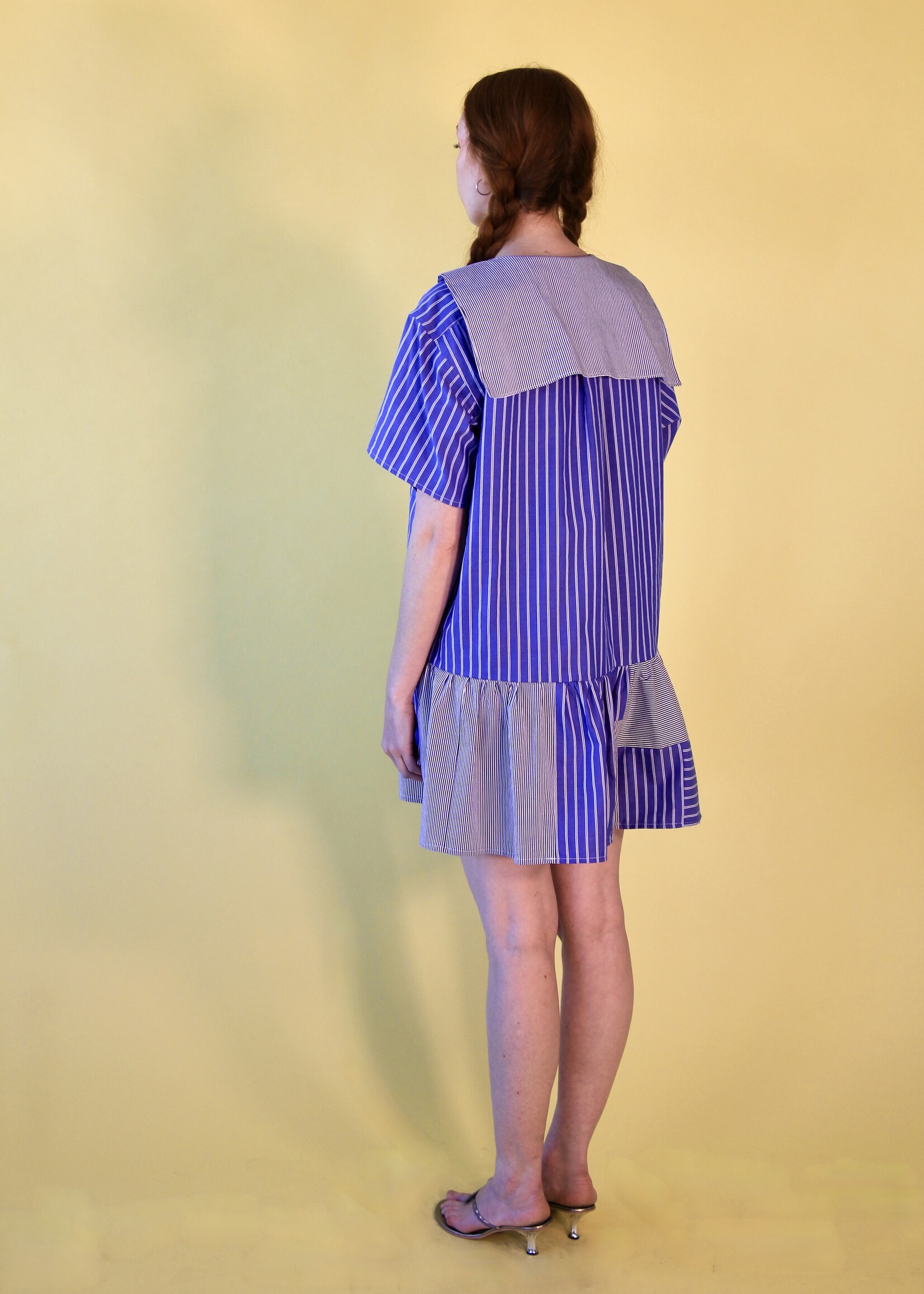 Studio Citizen Studio  Citizen Upcycled Sailor Dress - Blue Stripe L