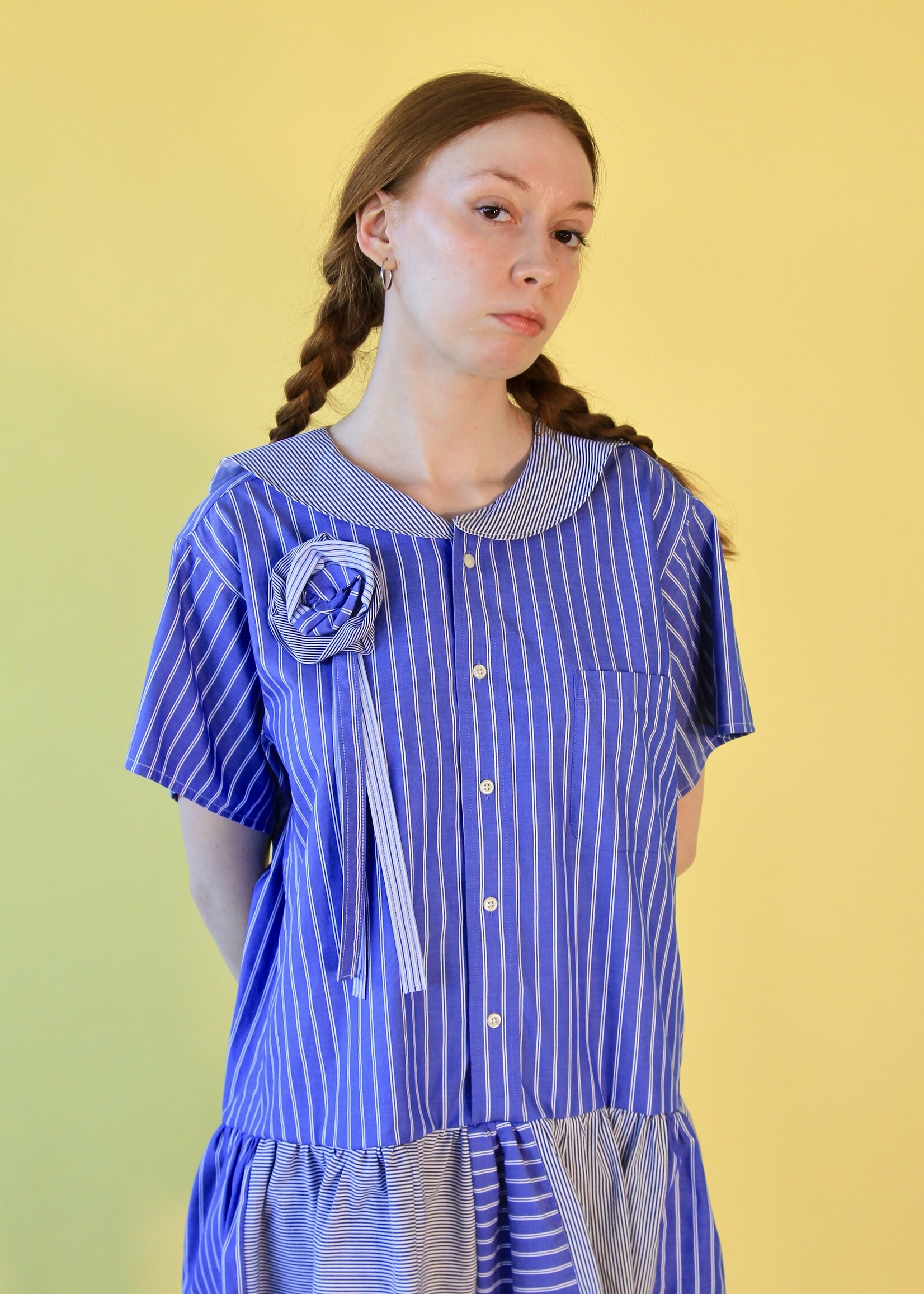 Studio Citizen Studio  Citizen Upcycled Sailor Dress - Blue Stripe L