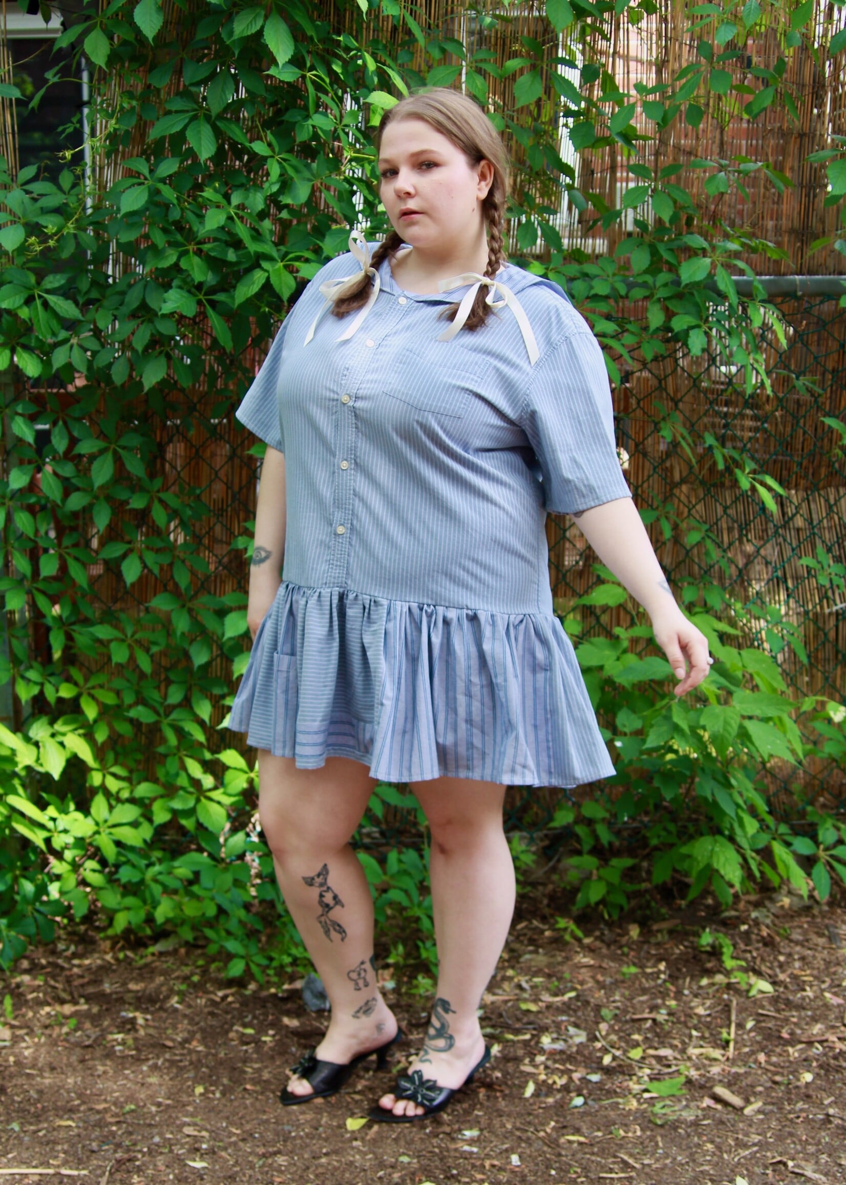 Studio Citizen Studio Citizen Upcycled Sailor Dress - Grey Stripe XL