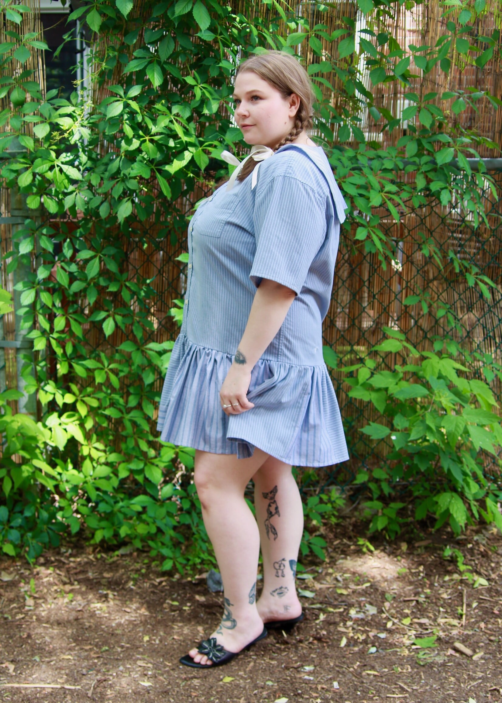 Studio Citizen Studio Citizen Upcycled Sailor Dress - Grey Stripe XL