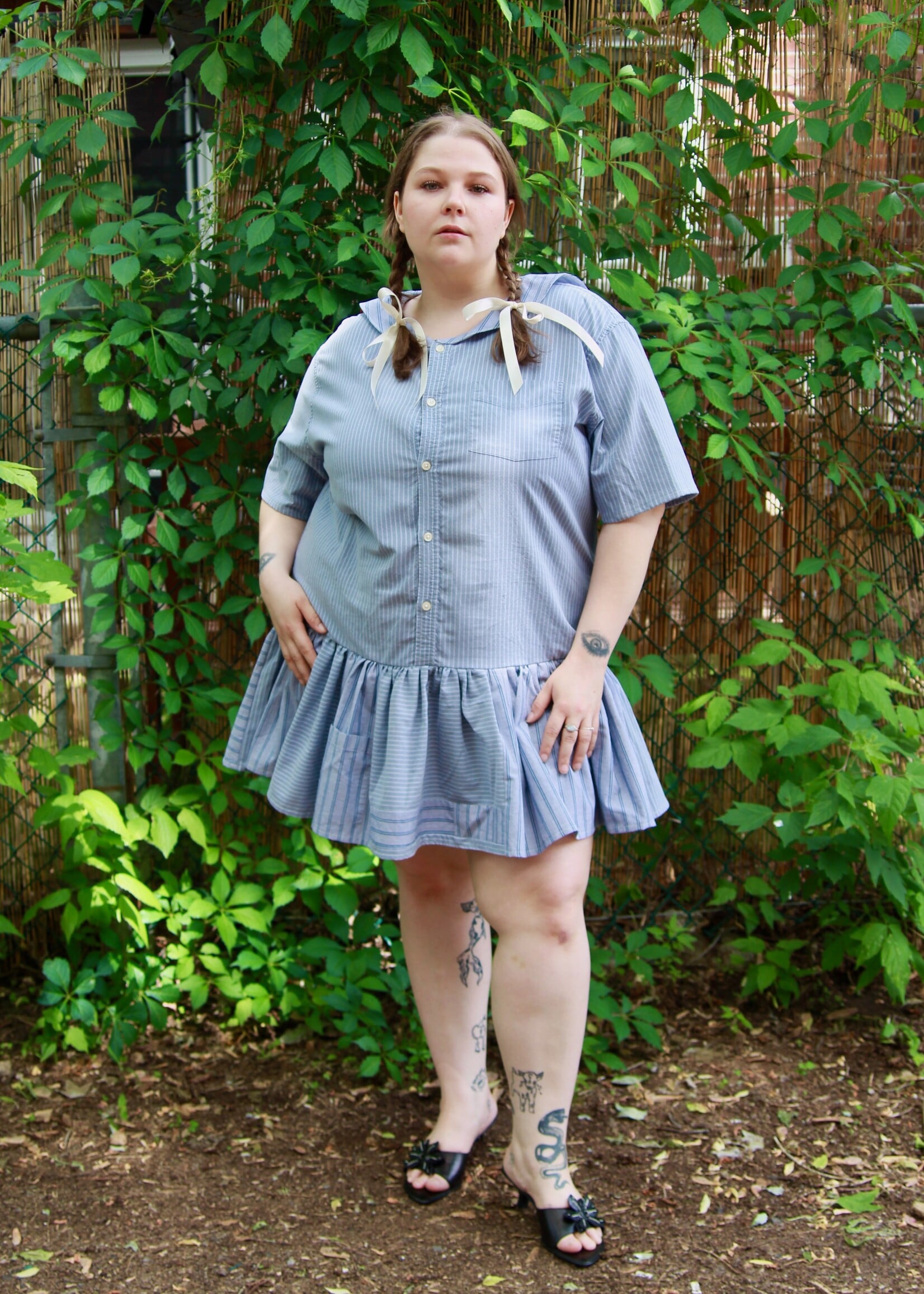 Studio Citizen Studio Citizen Upcycled Sailor Dress - Grey Stripe XL