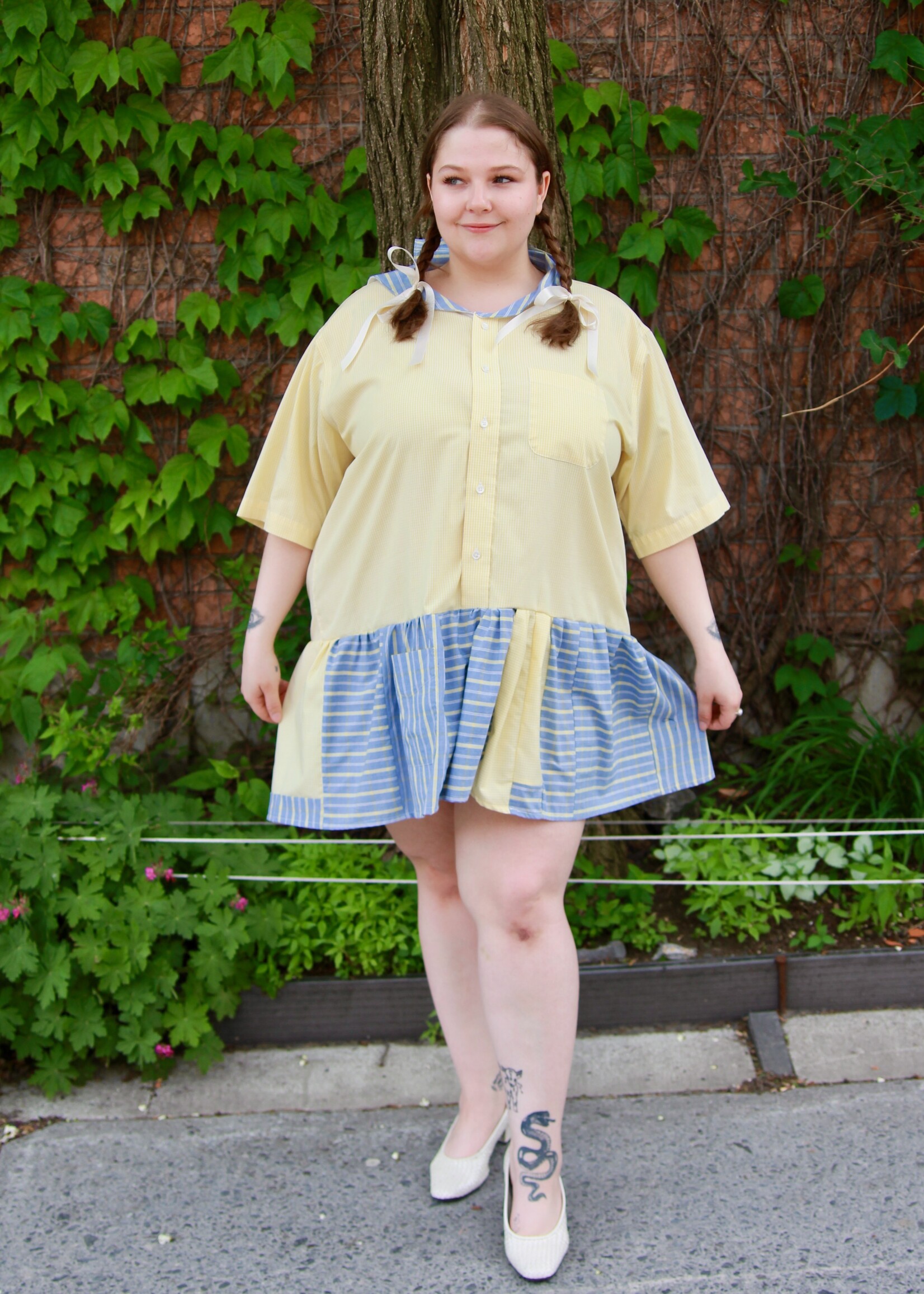 Studio Citizen Studio Citizen Upcycled Sailor Dress - Grey Stripe XL