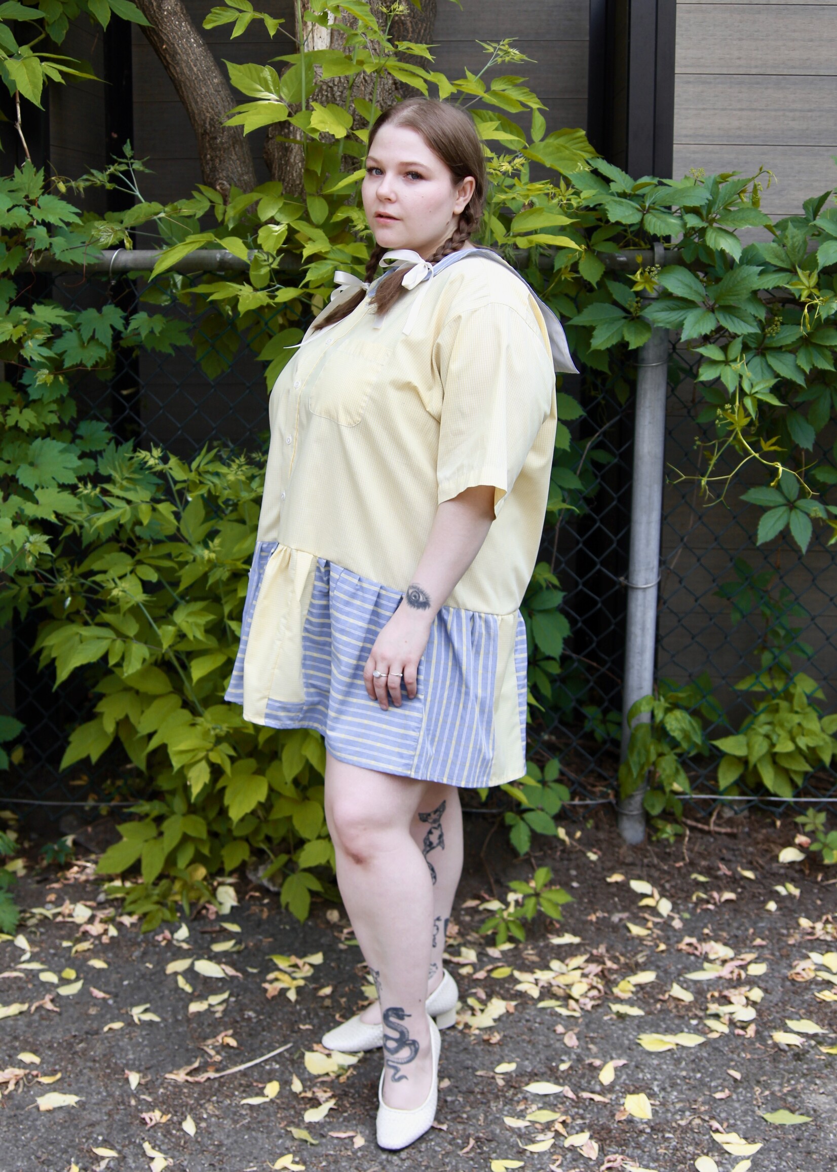 Studio Citizen Studio Citizen Upcycled Sailor Dress - Grey Stripe XL