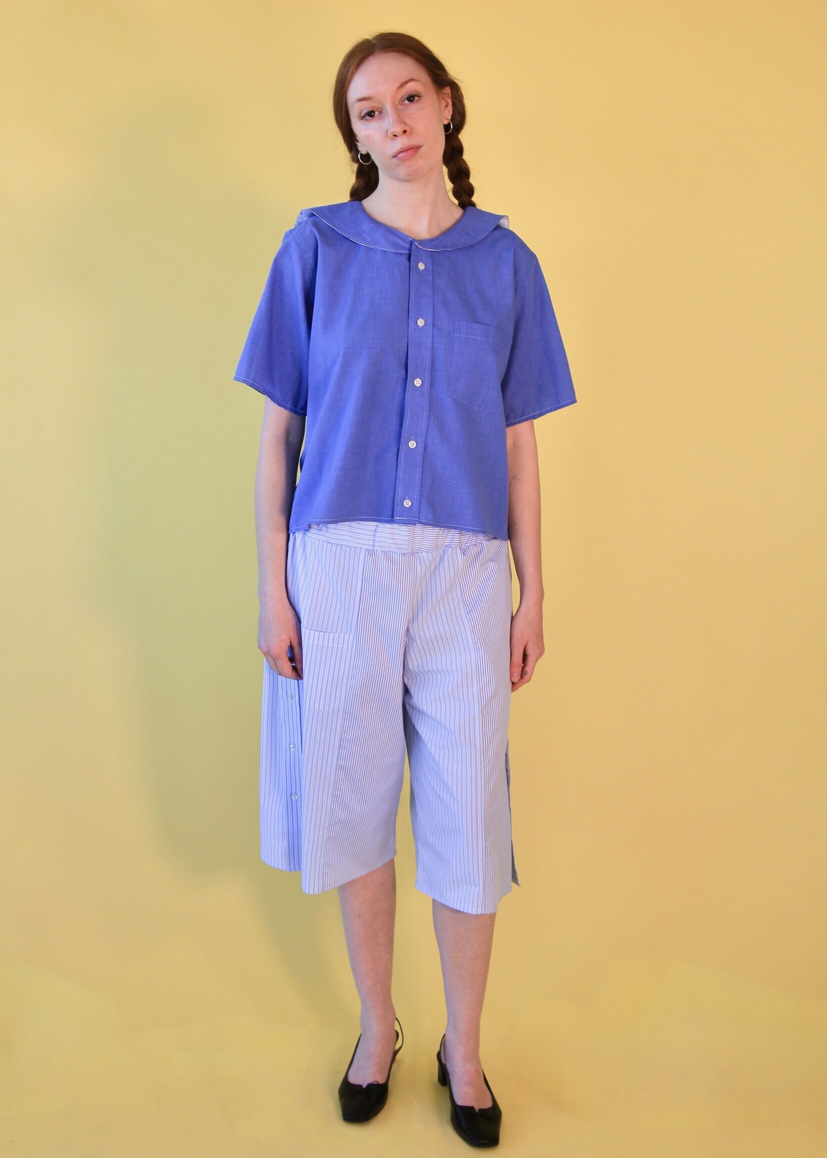 Studio Citizen Studio Citizen Upcycled Sailor Shorts - Blue Stripe M/L