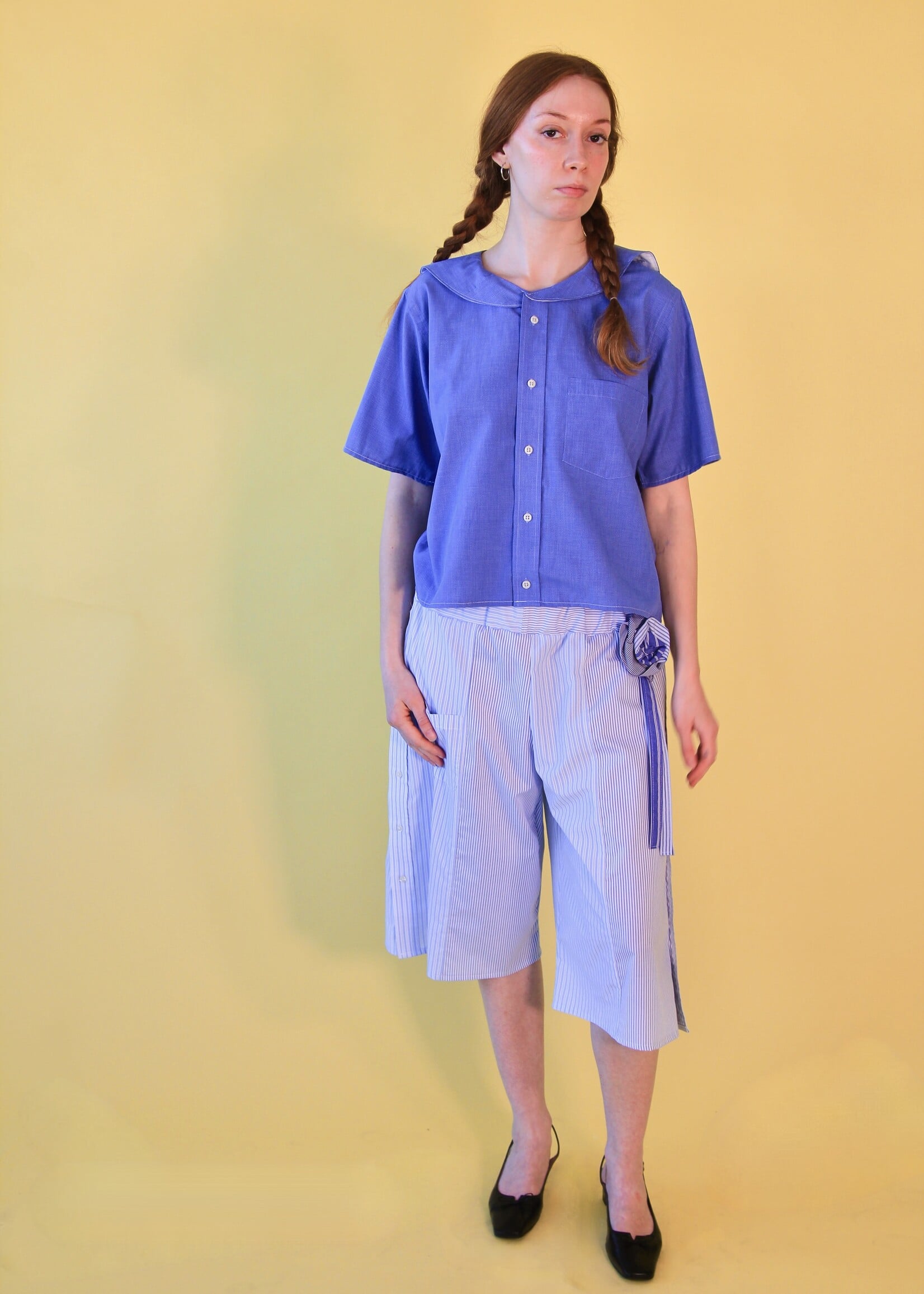 Studio Citizen Studio Citizen Upcycled Sailor Shorts - Blue Stripe M/L