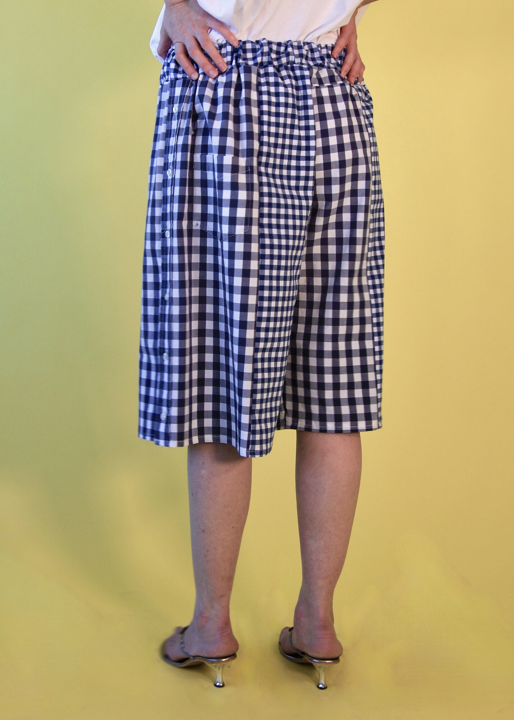 Studio Citizen Studio Citizen Upcycled Sailor Shorts - Blue Gingham M/L
