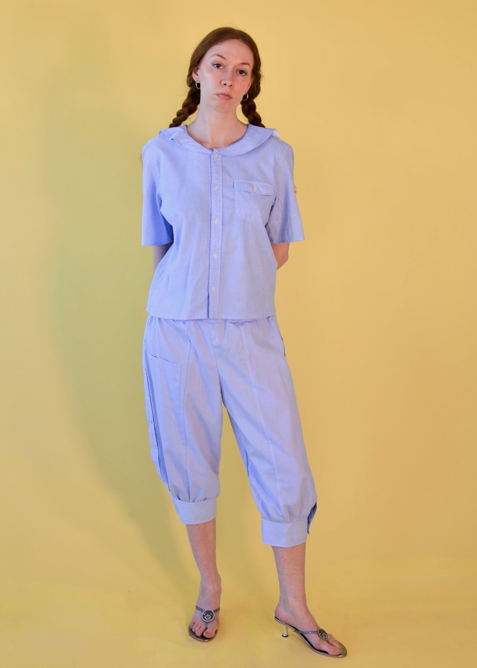Studio Citizen Upcycled Sailor Bloomers - Light Blue M/L