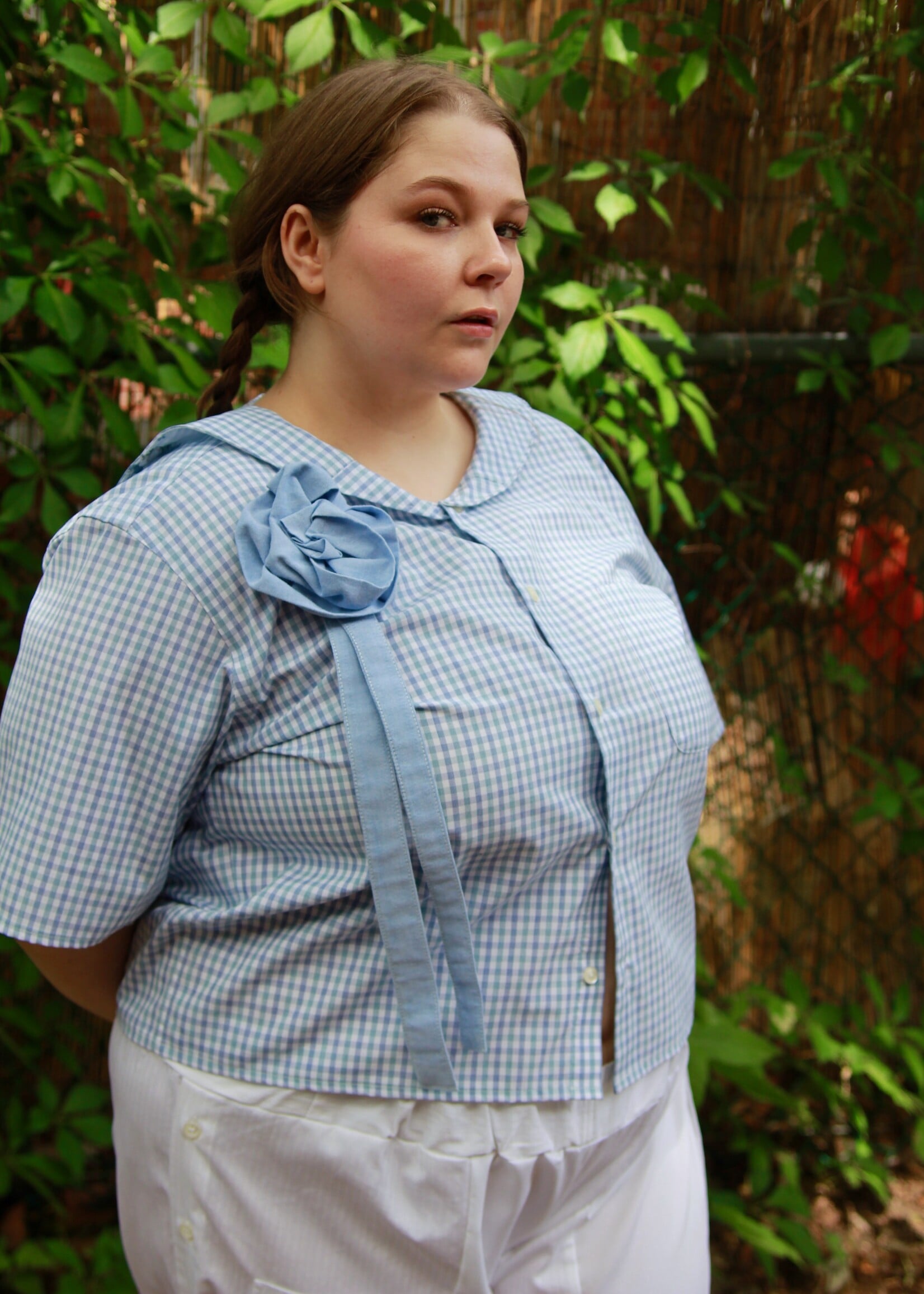 Studio Citizen Mole X Studio Citizen Upcycled Sailor Rosette Pin - Chambray