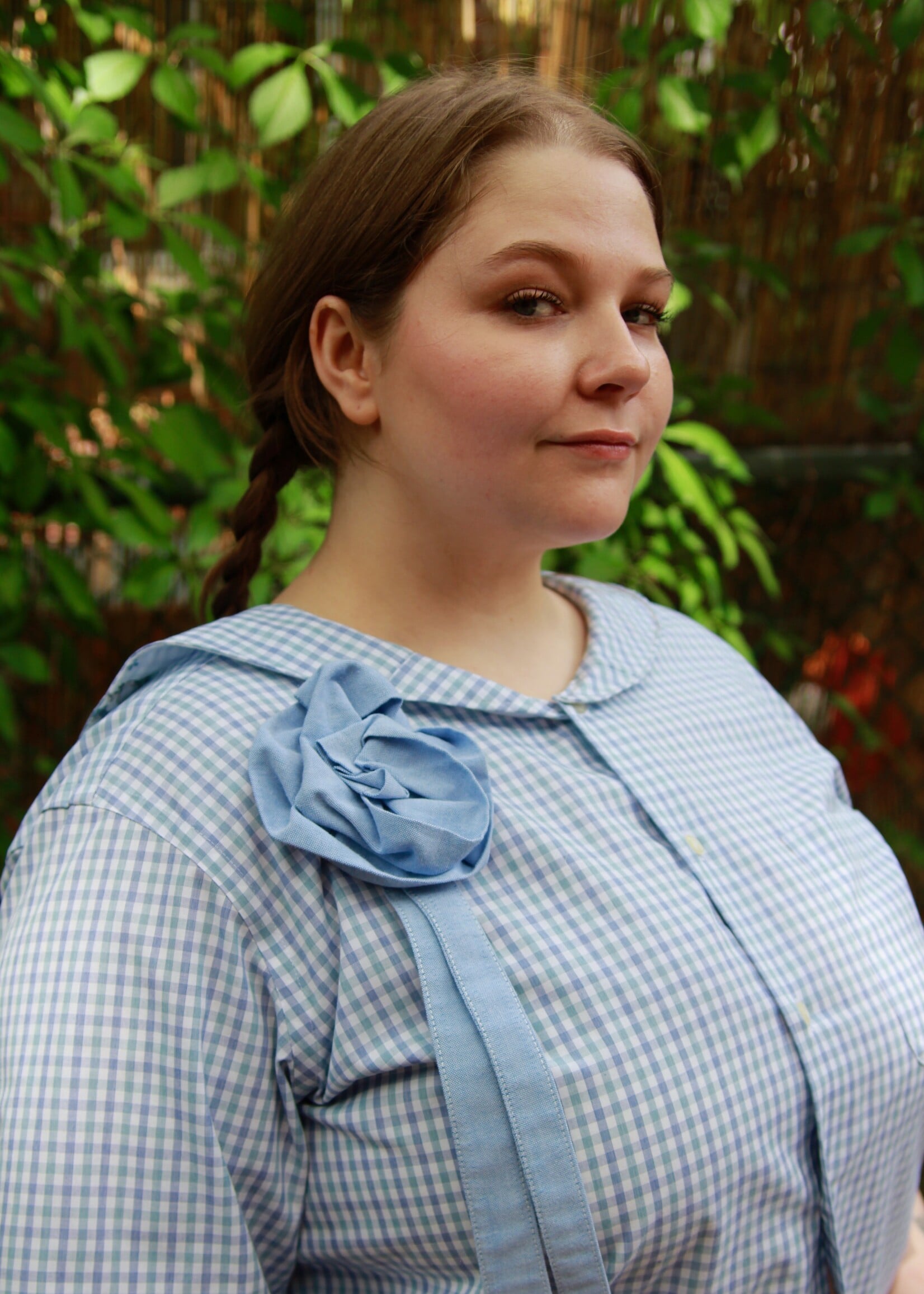 Studio Citizen Mole X Studio Citizen Upcycled Sailor Rosette Pin - Chambray