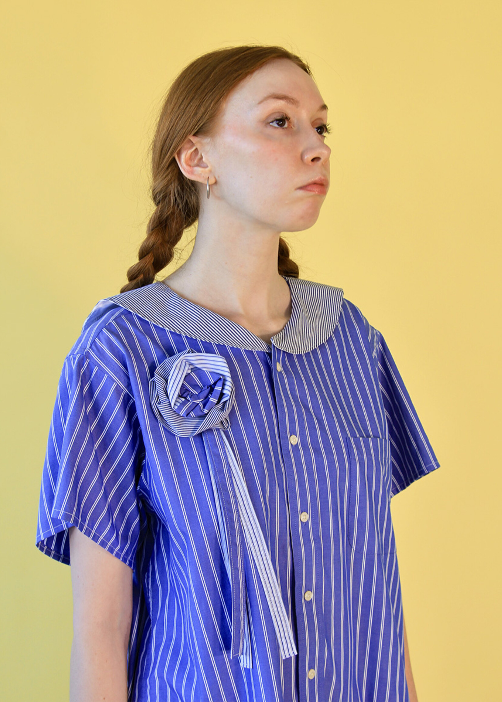 Studio Citizen Mole X Studio Citizen Upcycled Sailor Rosette Pin - Mixed Stripes