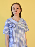 Studio Citizen Mole X Studio Citizen Upcycled Sailor Rosette Pin - Gingham + Stripes