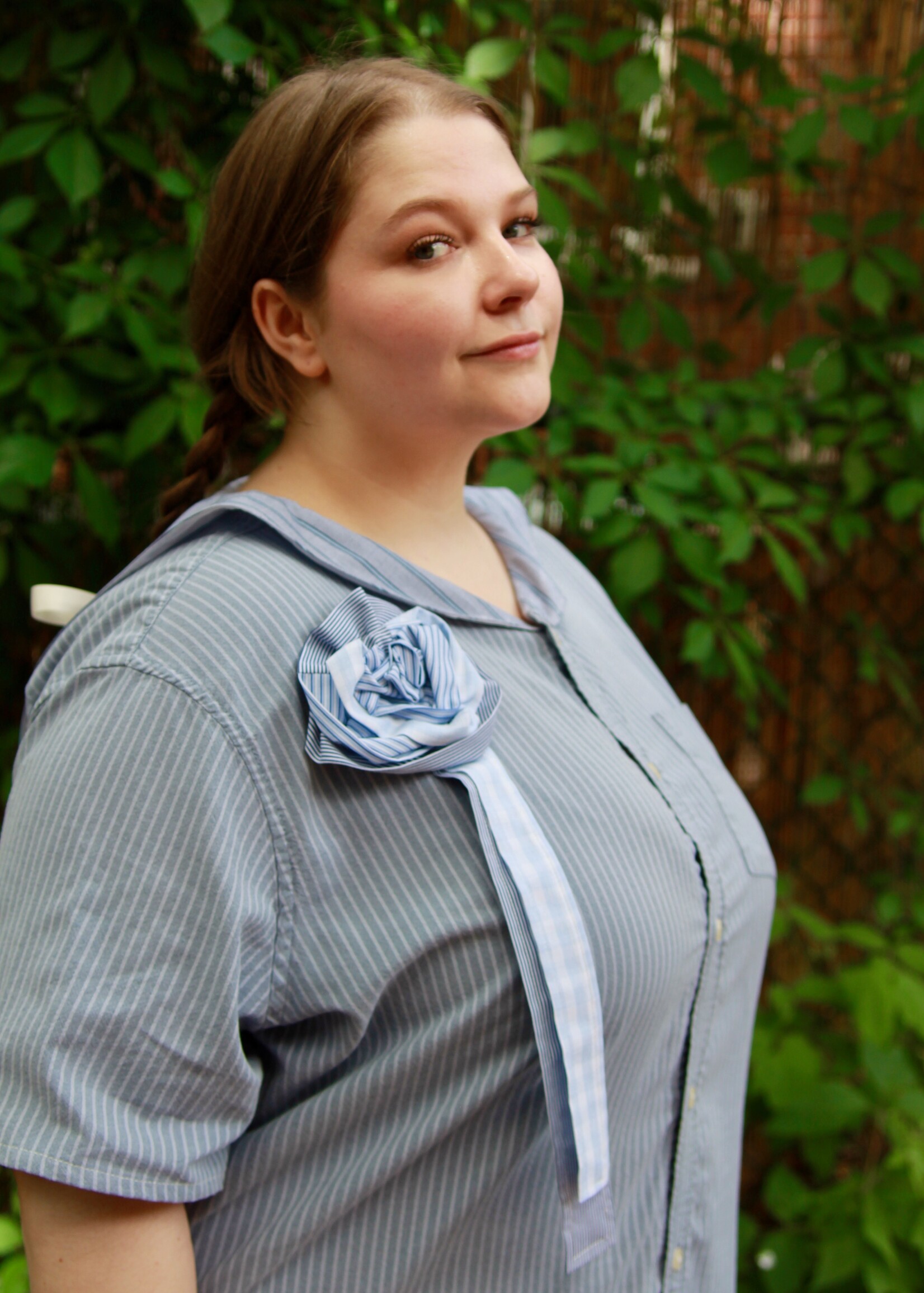 Studio Citizen Mole X Studio Citizen Upcycled Sailor Rosette Pin - Gingham + Stripes