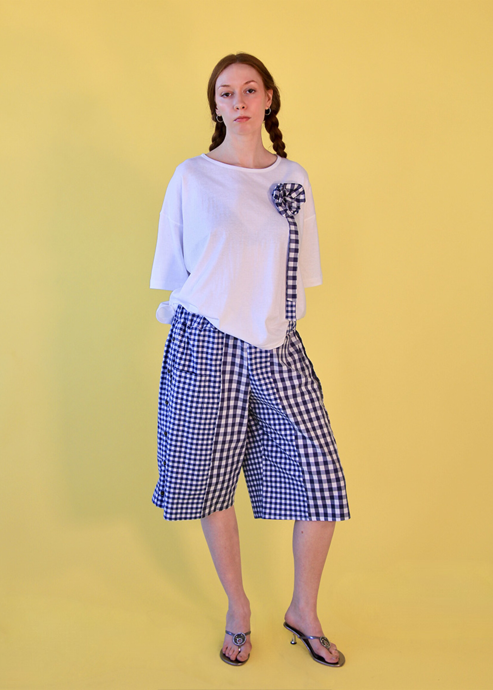 Studio Citizen Mole X Studio Citizen Upcycled Sailor Rosette Pin - Big Gingham