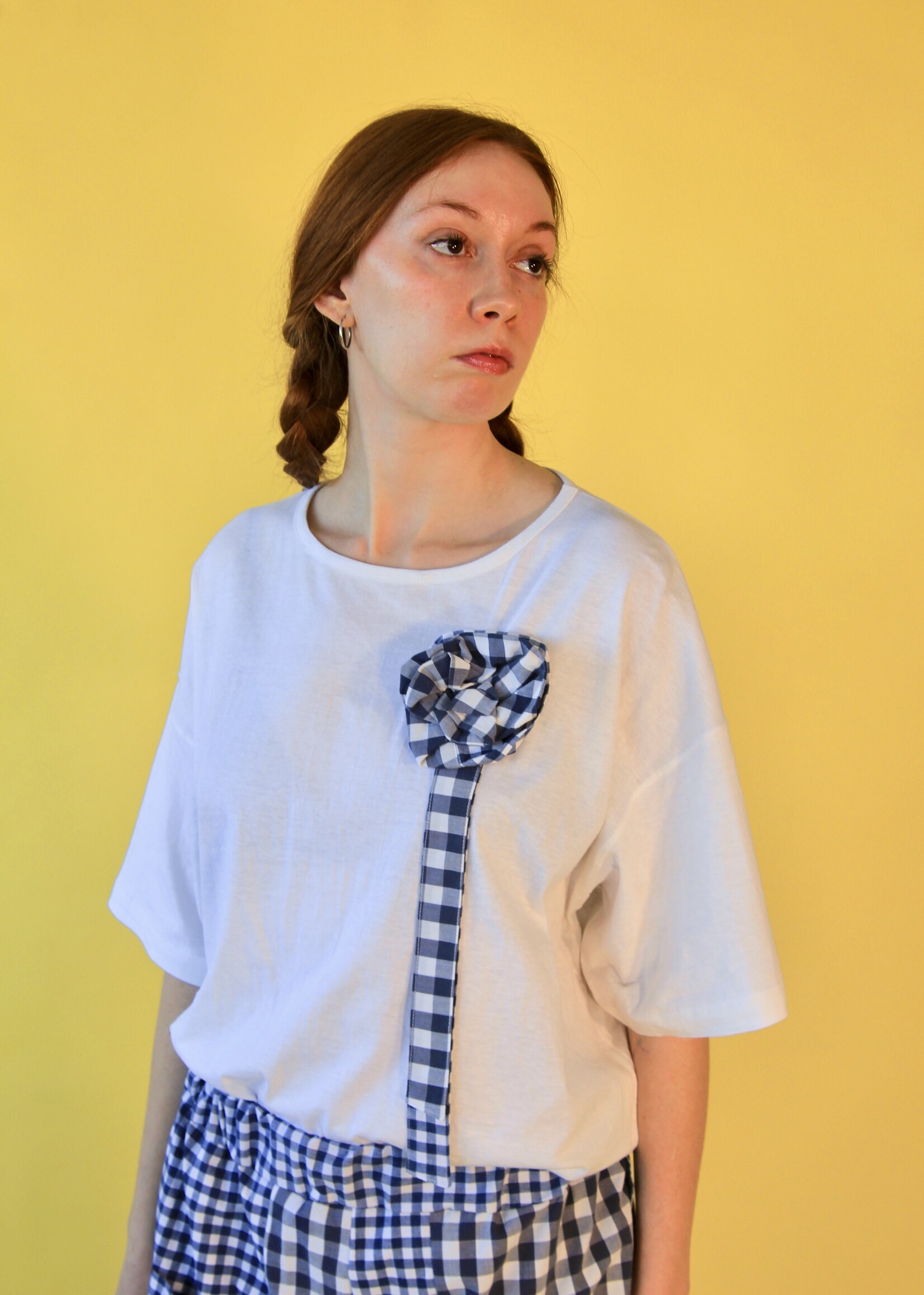 Studio Citizen Mole X Studio Citizen Upcycled Sailor Rosette Pin - Big Gingham