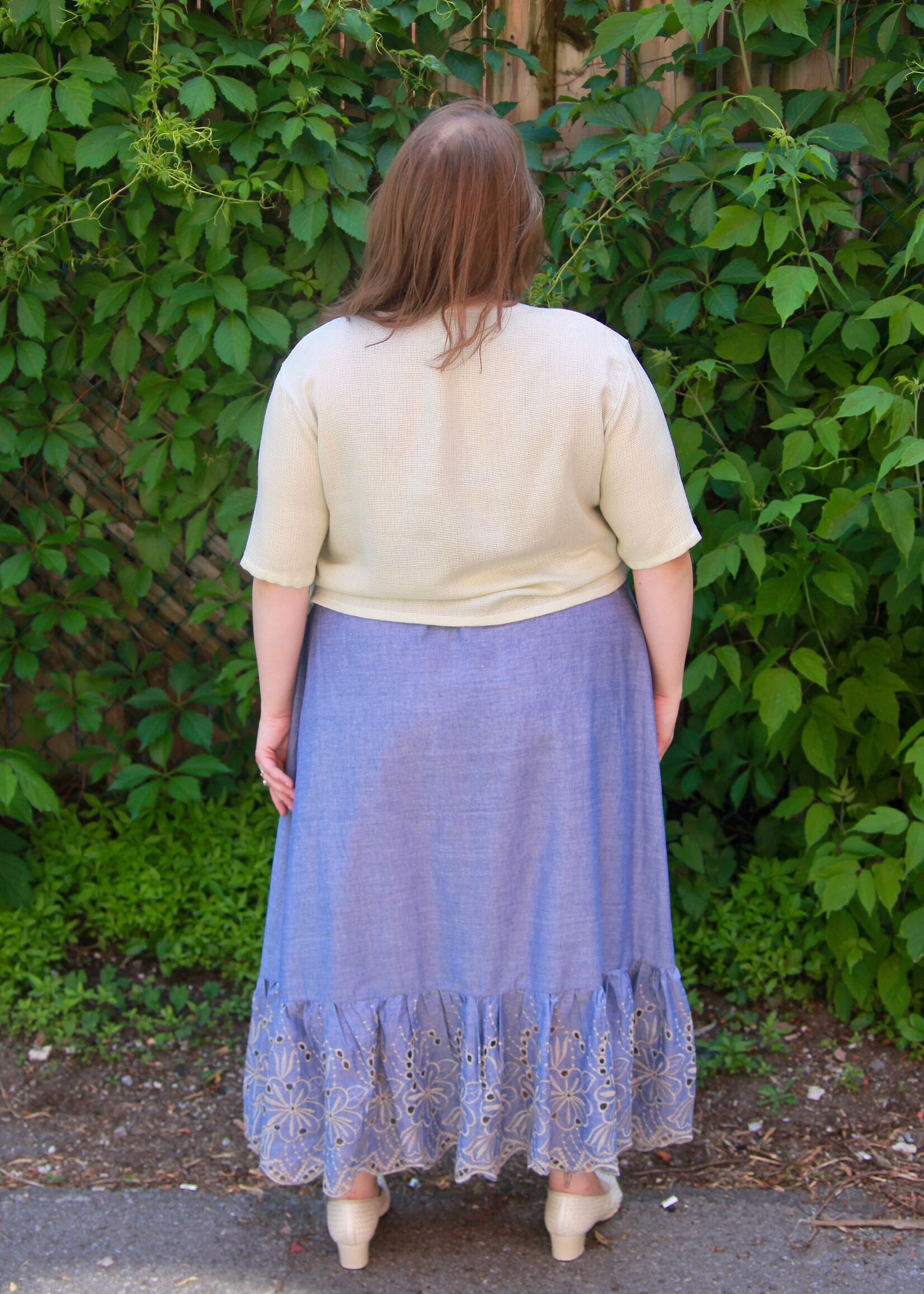 Studio Citizen Studio Citizen Drawstring Skirt - Chambray Eyelet