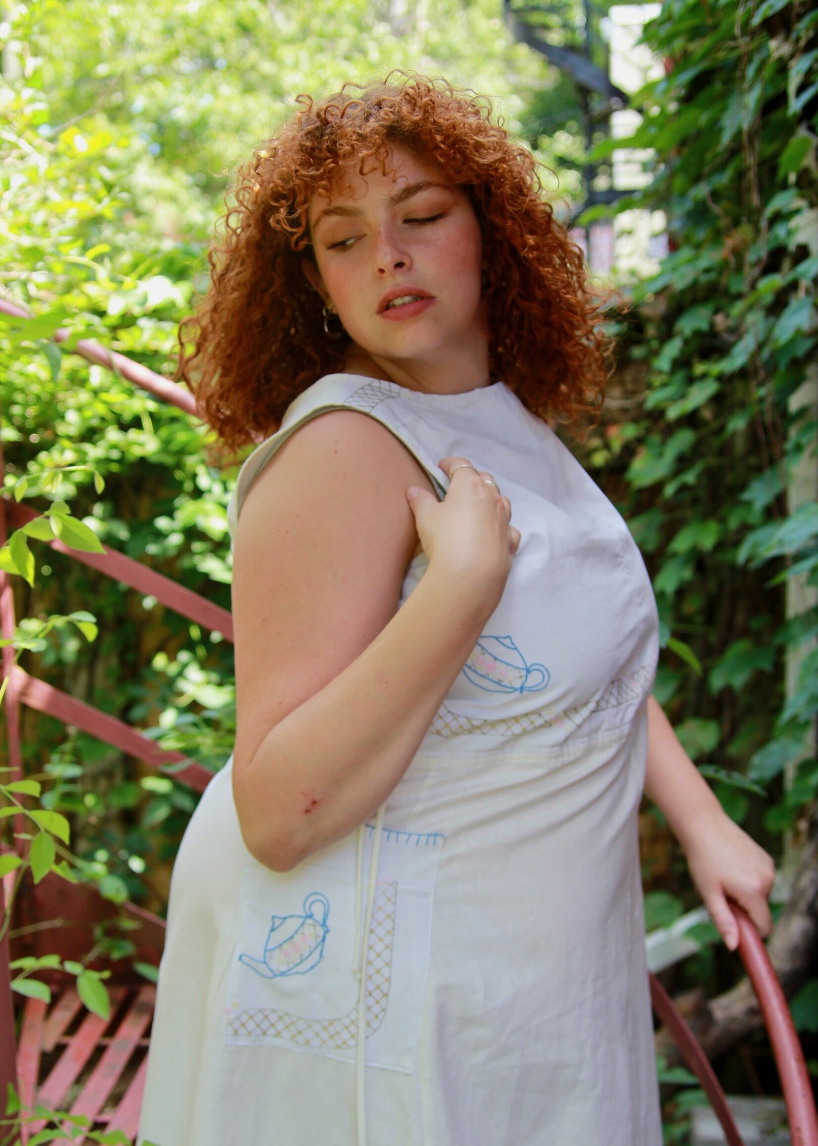 Studio Citizen Studio Citizen Upcycled Linen Dress - Tea Pots  - XL