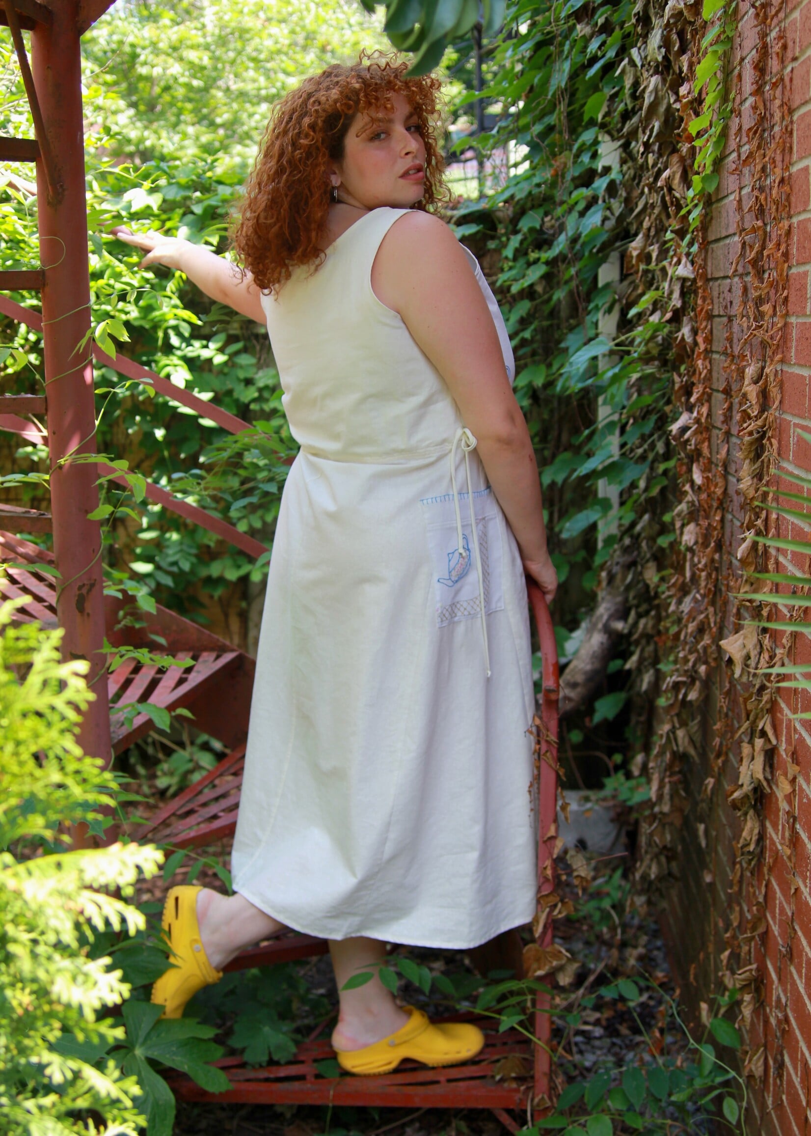Studio Citizen Studio Citizen Upcycled Linen Dress - Tea Pots  - XL