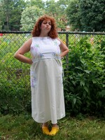 Studio Citizen Upcycled Linen Dress - Purple Flowers  - XL
