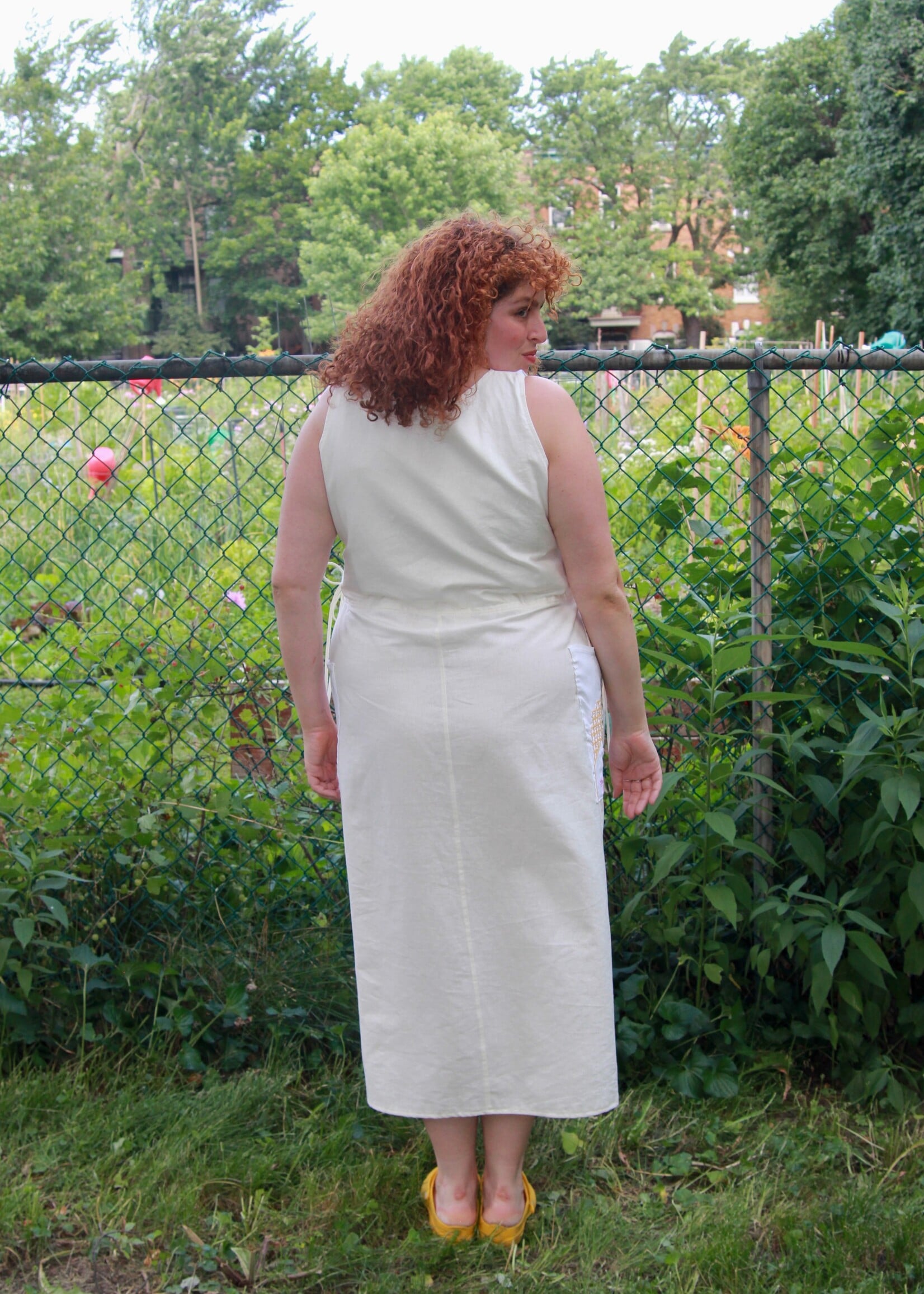 Studio Citizen Studio Citizen Upcycled Linen Dress - Purple Flowers  - XL