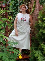 Studio Citizen Upcycled Linen Dress - Roses  - XXL