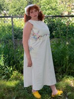 Studio Citizen Upcycled Linen Dress - Bows  - XXL